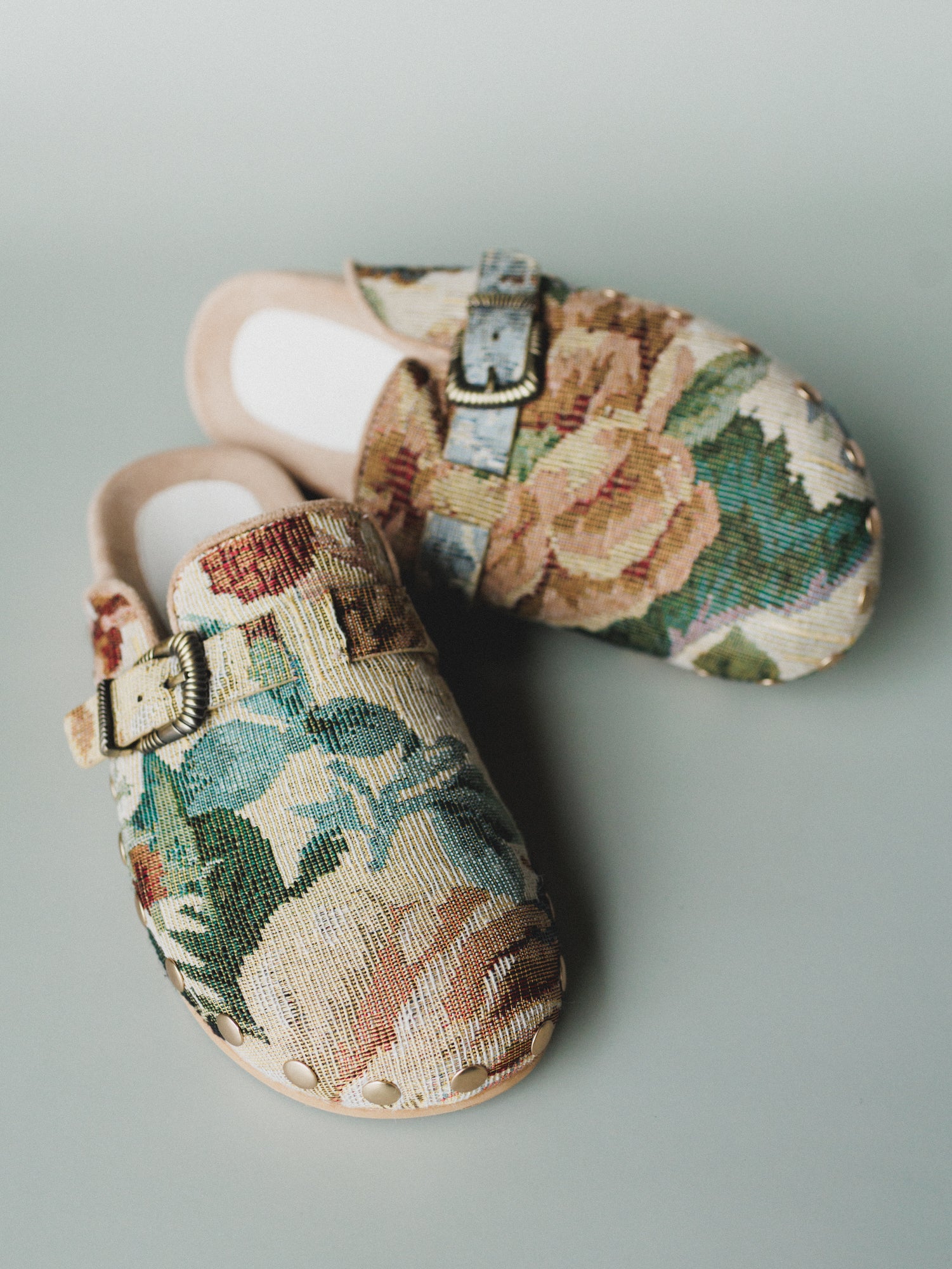 Toni Floral Slip On Mules - Floral Tapestry - Image 4