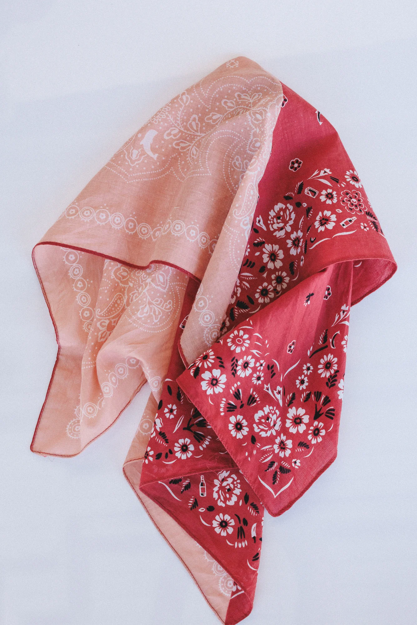 Trail Days Two Tone Floral Bandana - Rust Multi - Image 3