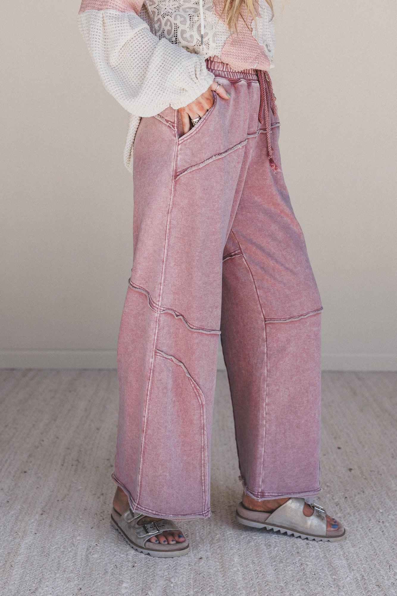 True Flame Wide Leg Pants - Purple - Image 2