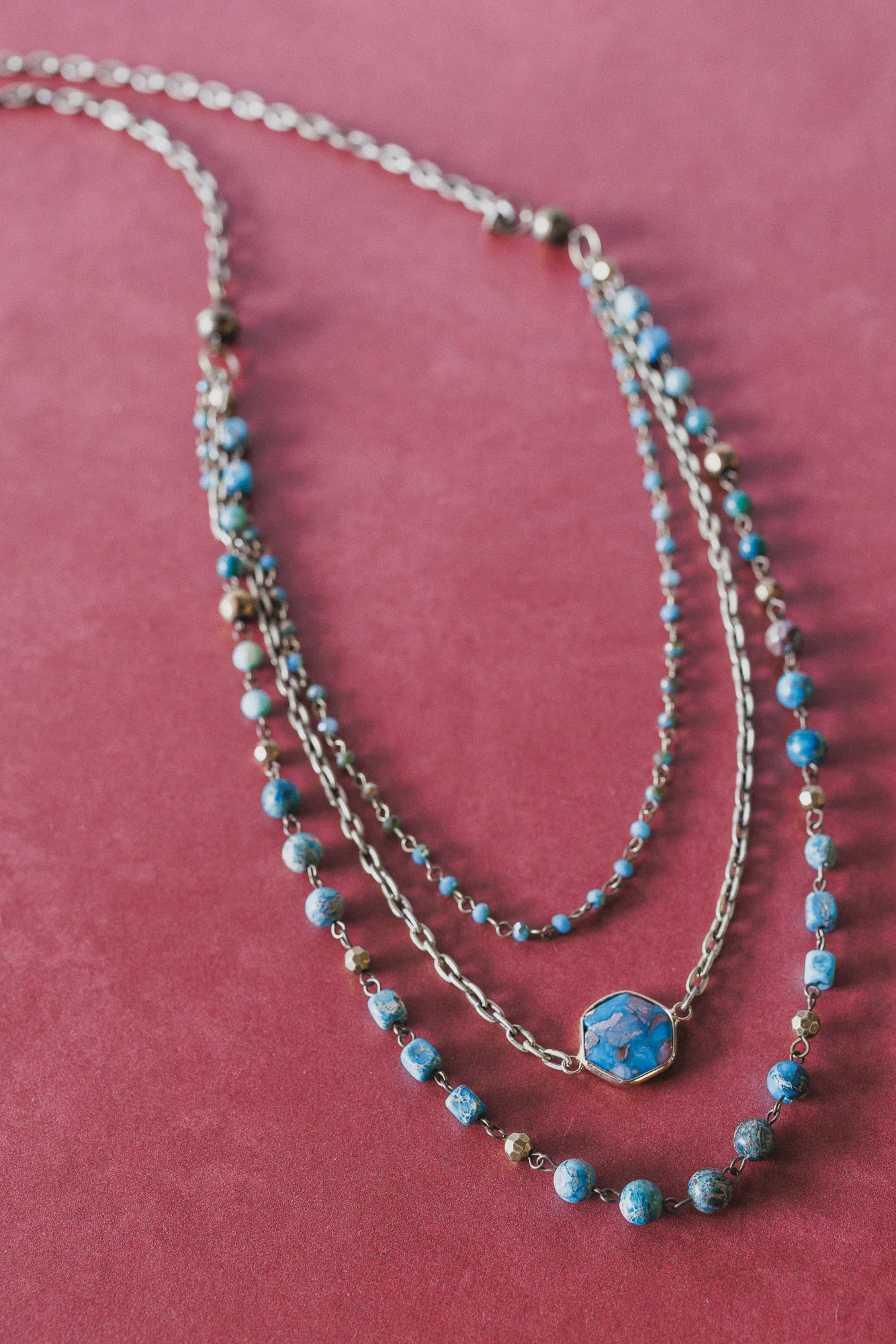 Turquoise Cascade Necklace - Turquoise - Pre Order - Image 2