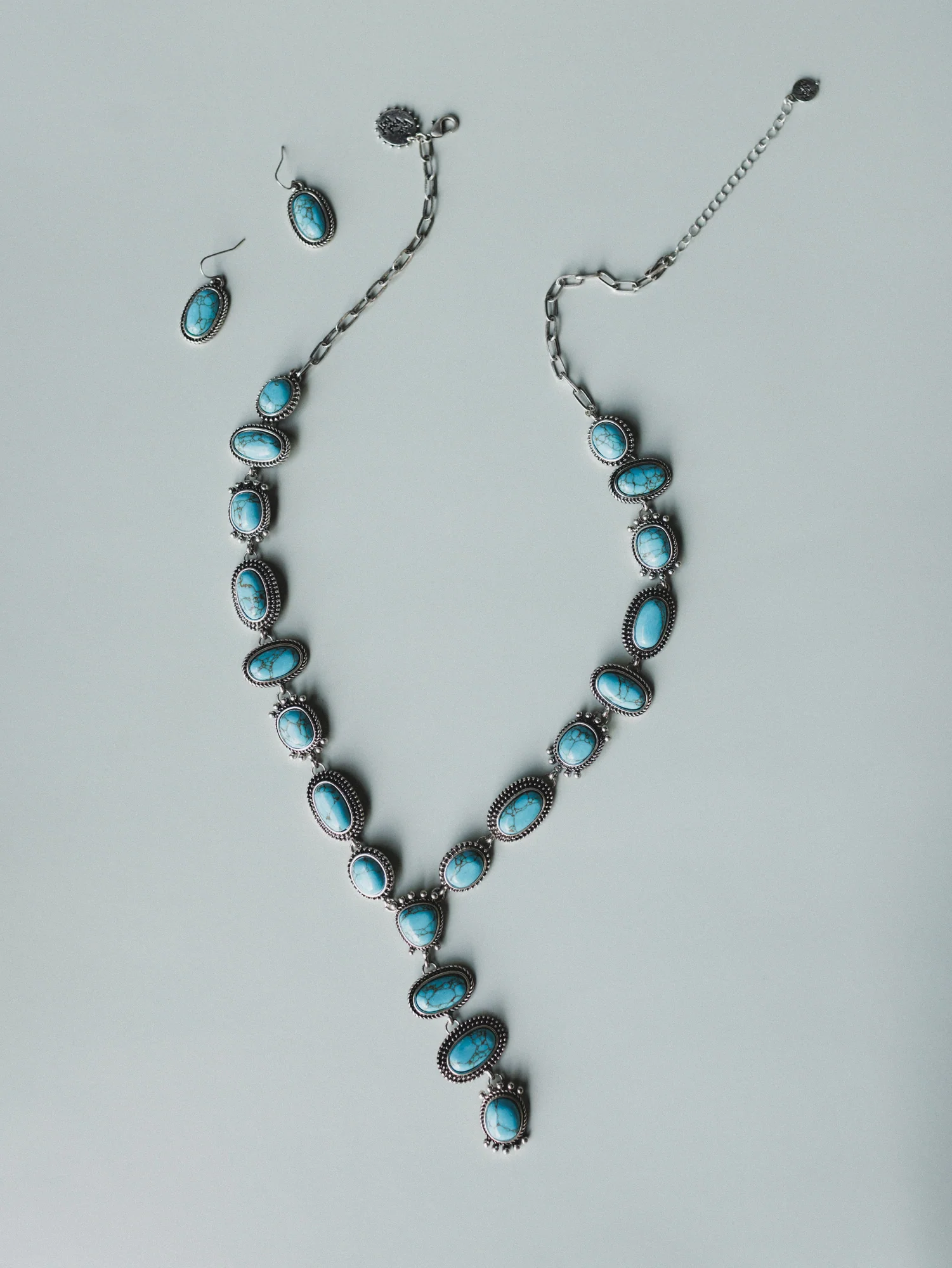Turquoise Trails Necklace and Earring Set - Turquoise