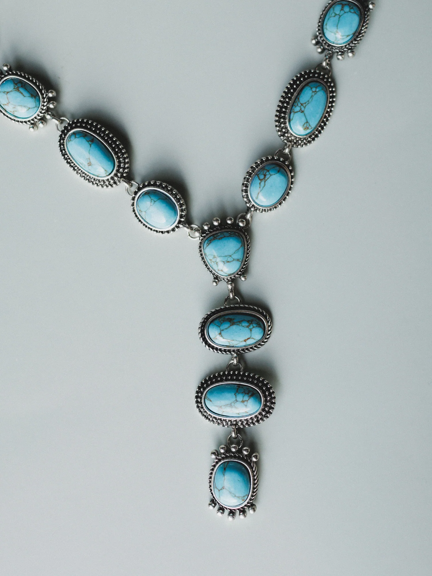 Turquoise Trails Necklace and Earring Set - Turquoise - Image 4