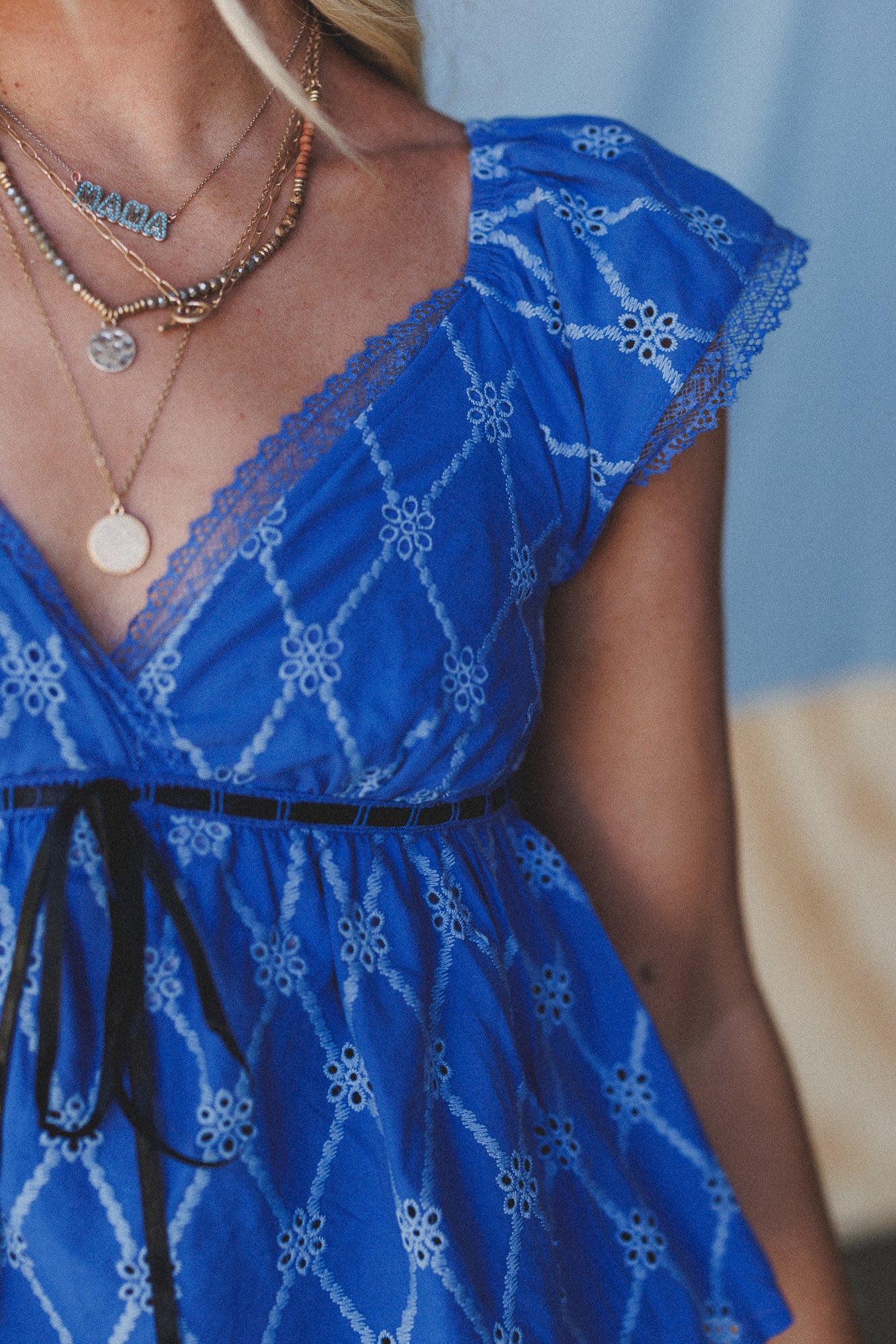 Twilight Waves Print Top - Blue - Image 2