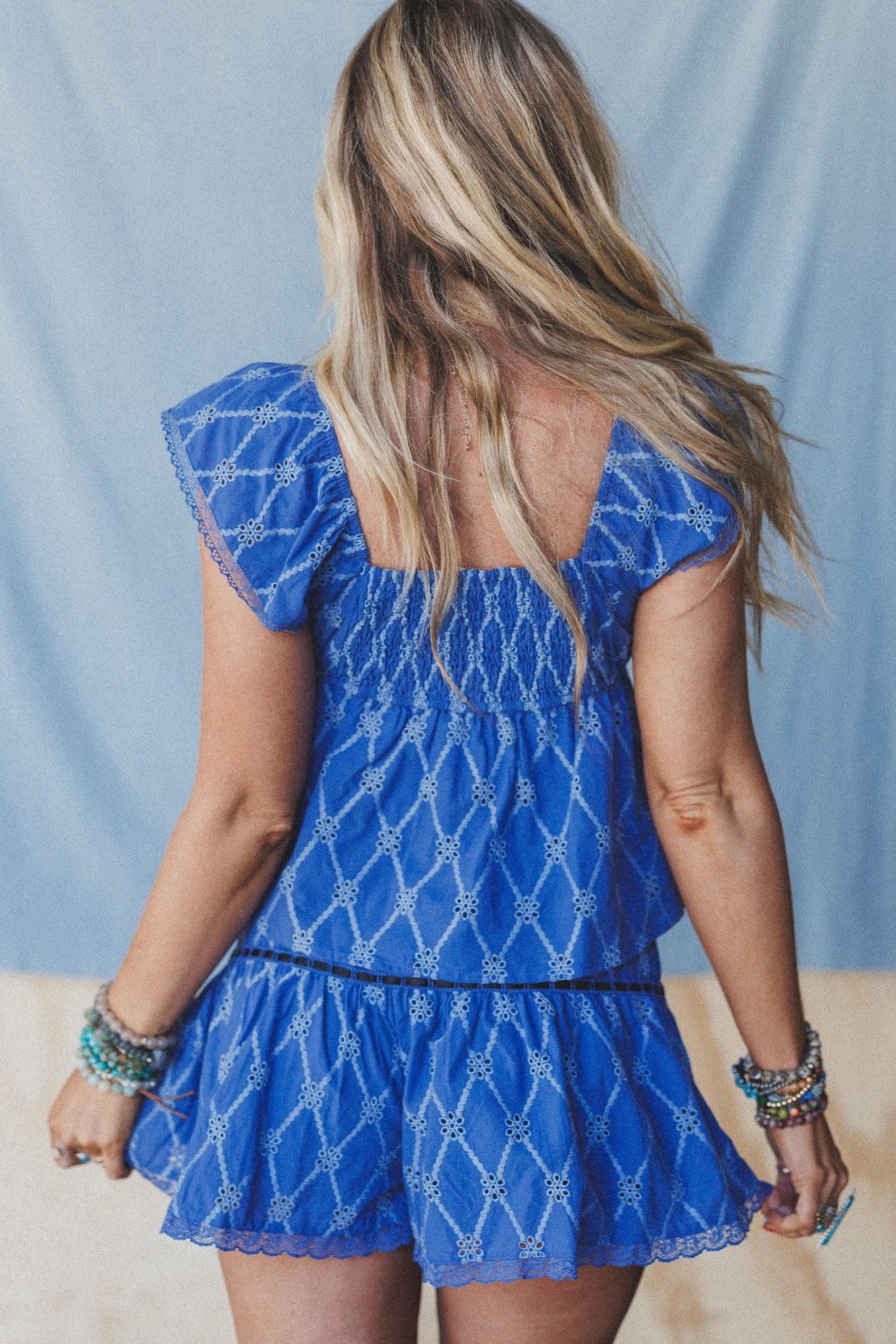 Twilight Waves Print Top - Blue - Image 6