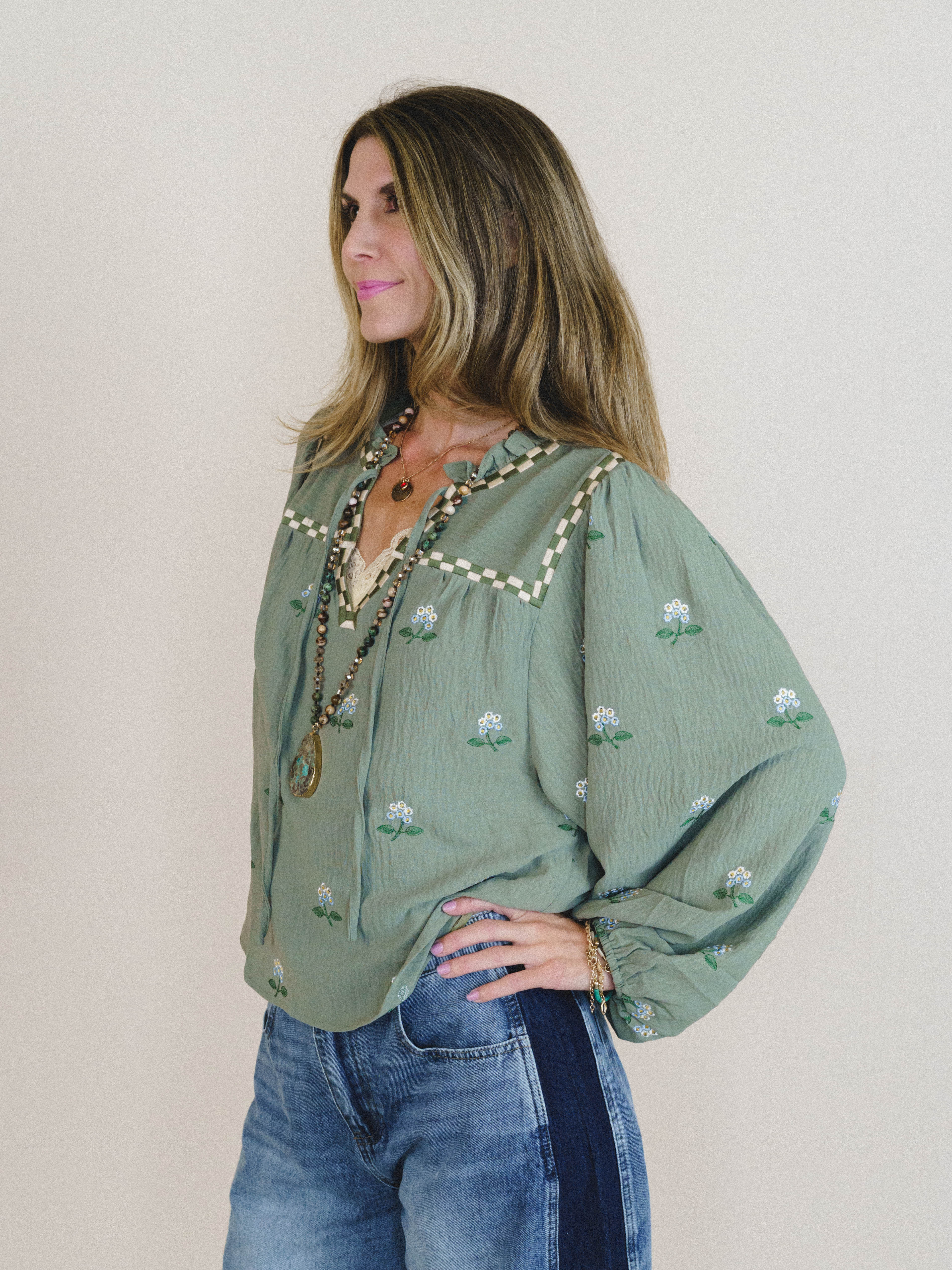 Valley Song Top - Olive - Image 4