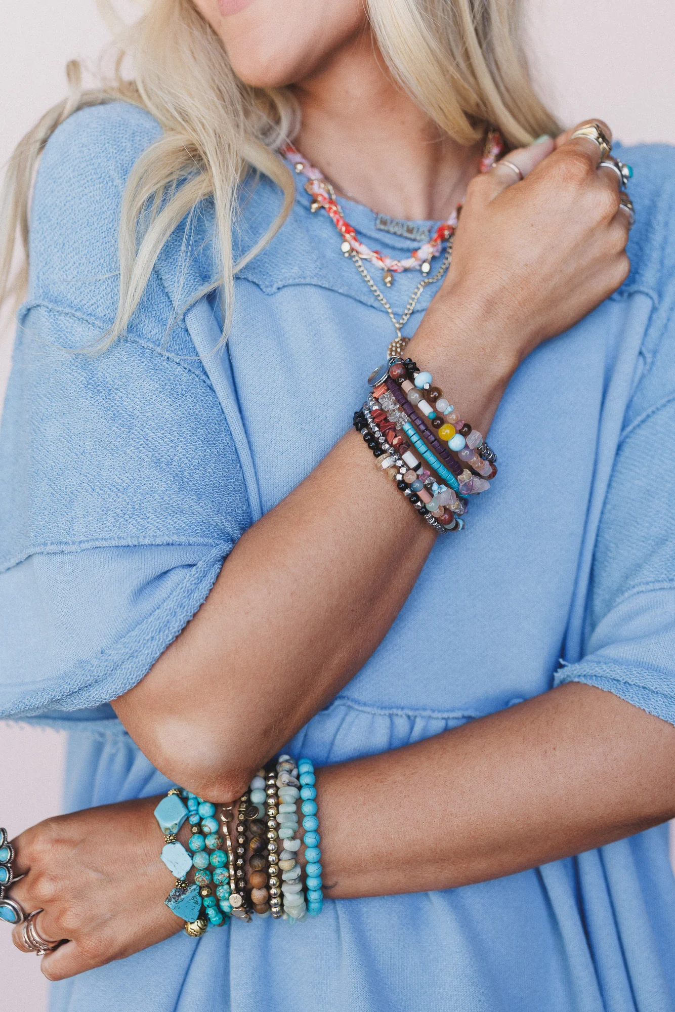 Velvet Sky Wrap Bracelet - Blue Multi - Image 3