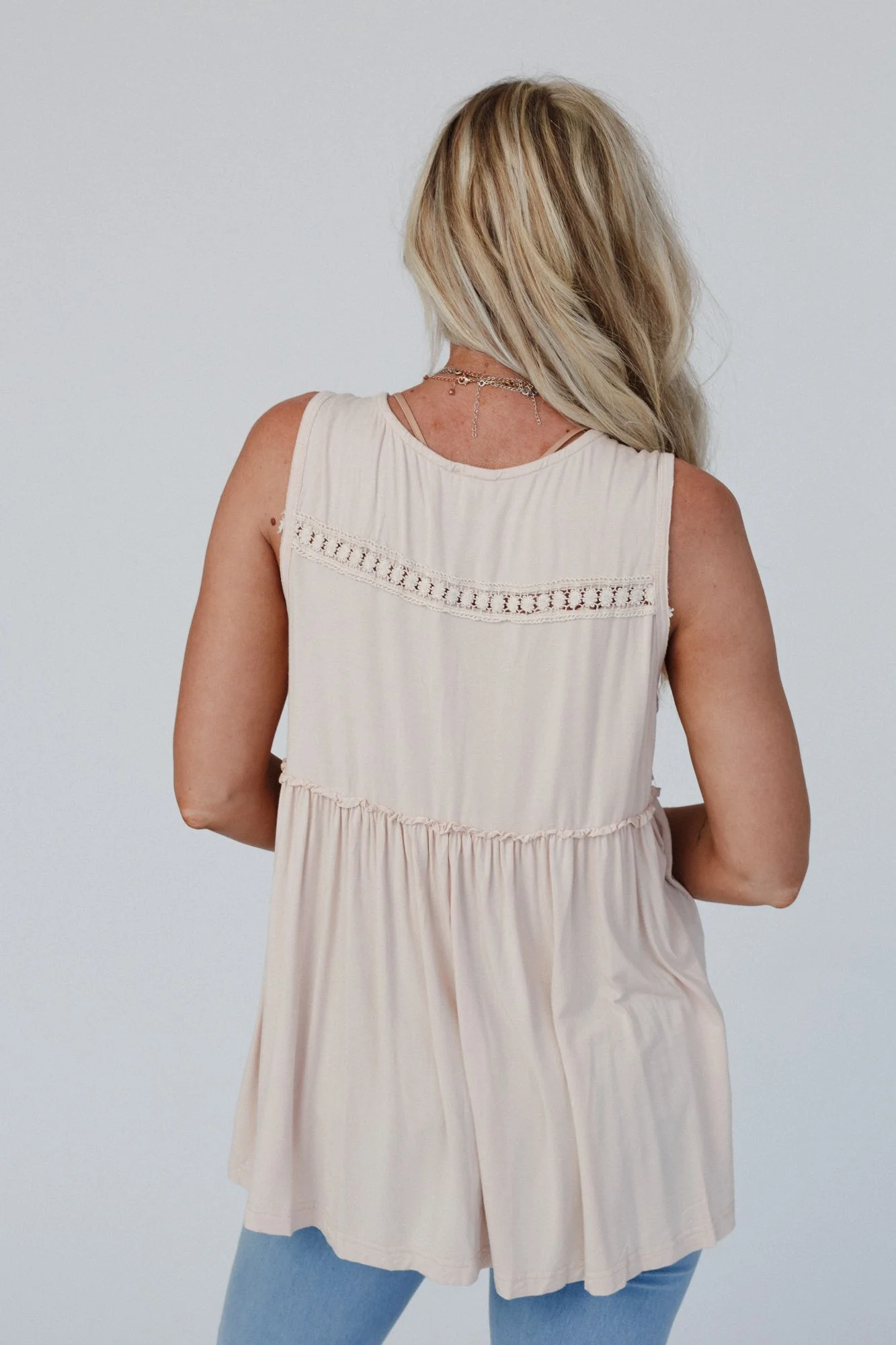 Velveteen Knit Top - Beige - Image 4