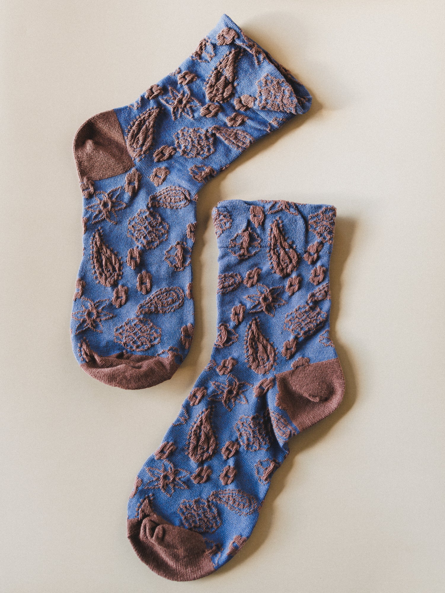 Walking On Roses Socks - Blue - Image 2