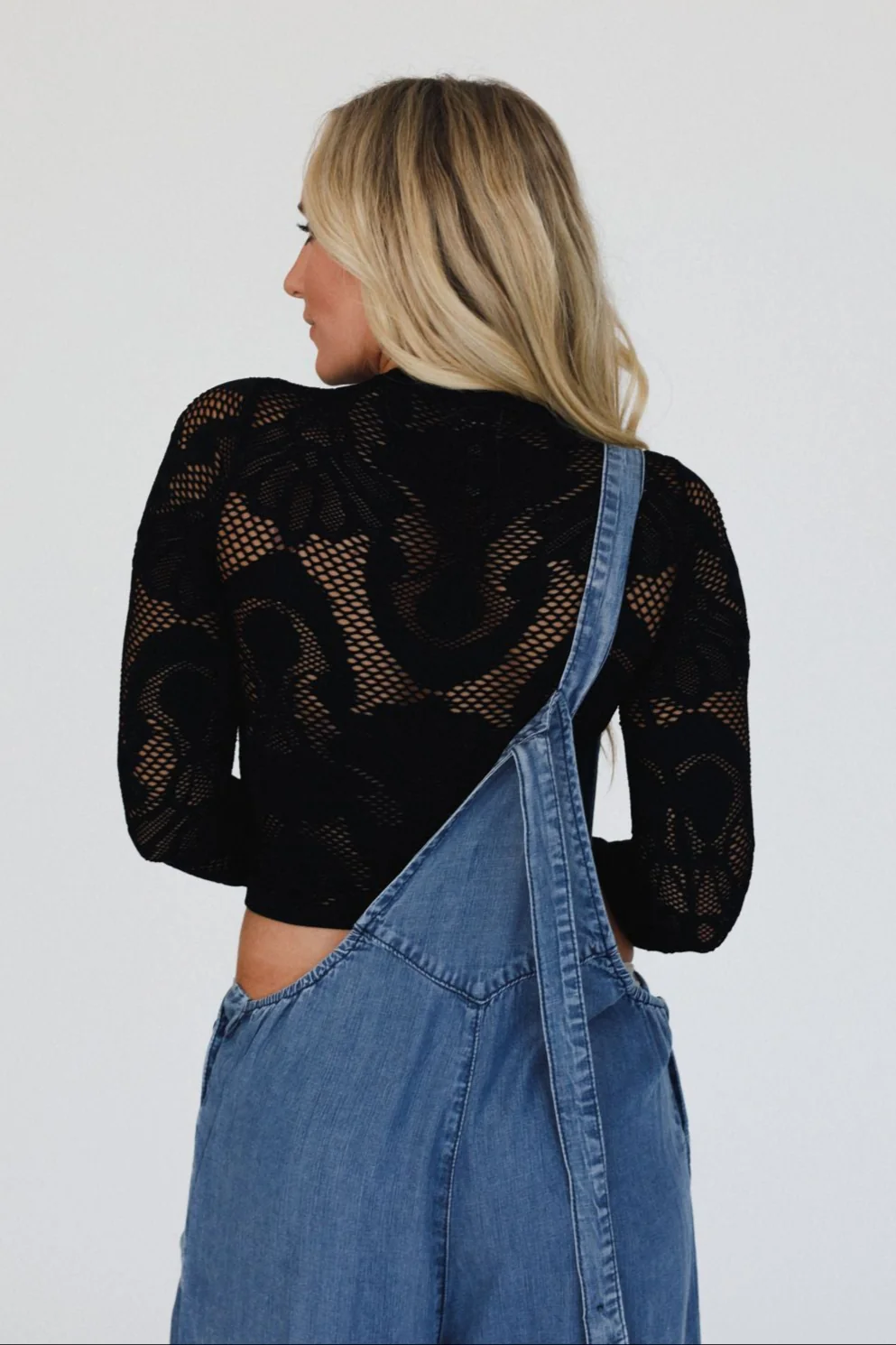 Wander Net Layering Top - Black - Image 3