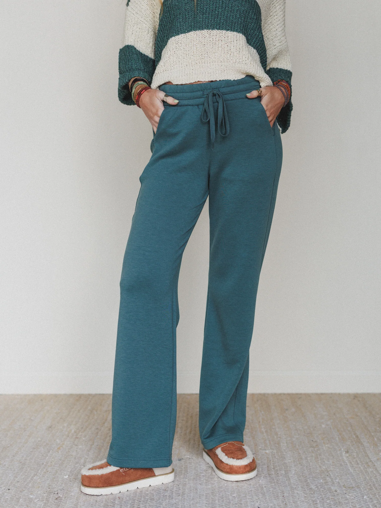 Warm Hug Sweatpants - Ash Jade