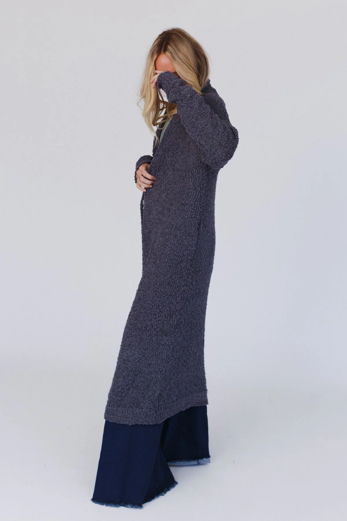 Wednesday Duster Cardigan - Charcoal - Image 3