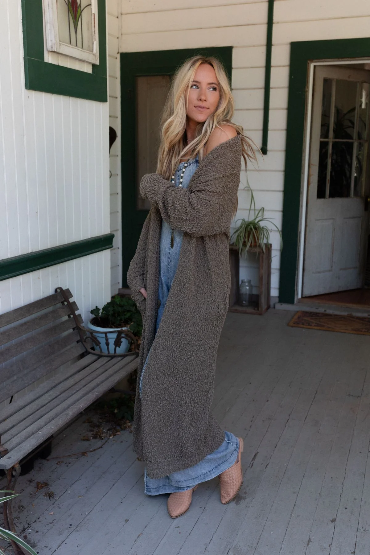 Wednesday Duster Cardigan - Olive - Image 10