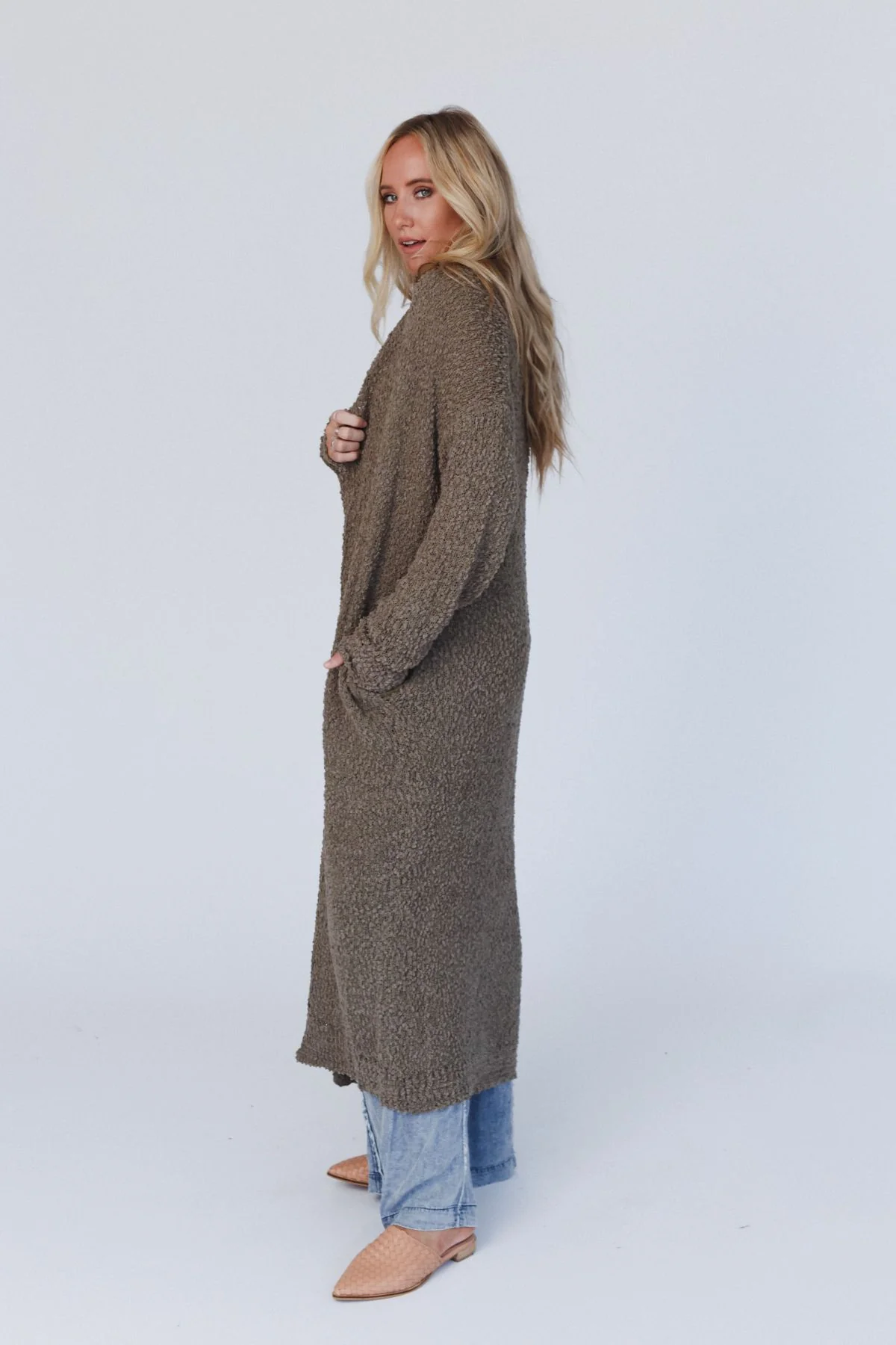 Wednesday Duster Cardigan - Olive - Image 5