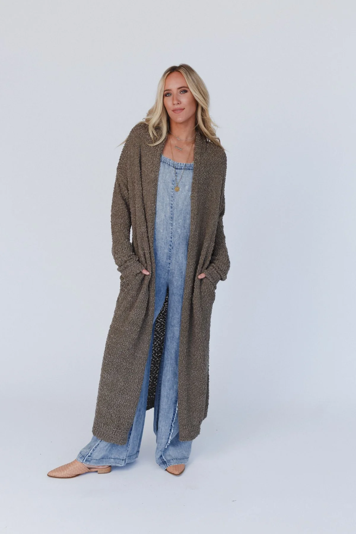 Wednesday Duster Cardigan - Olive - Image 7