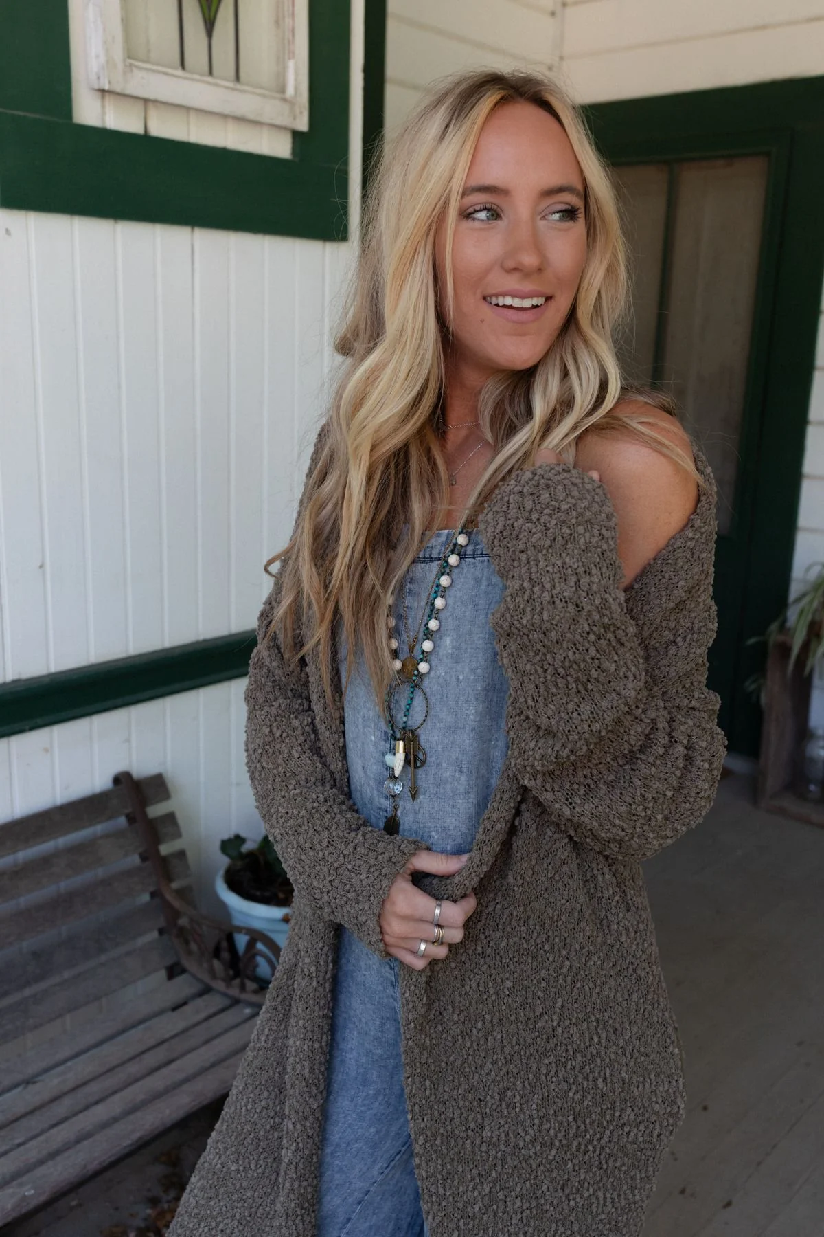 Wednesday Duster Cardigan - Olive - Image 9