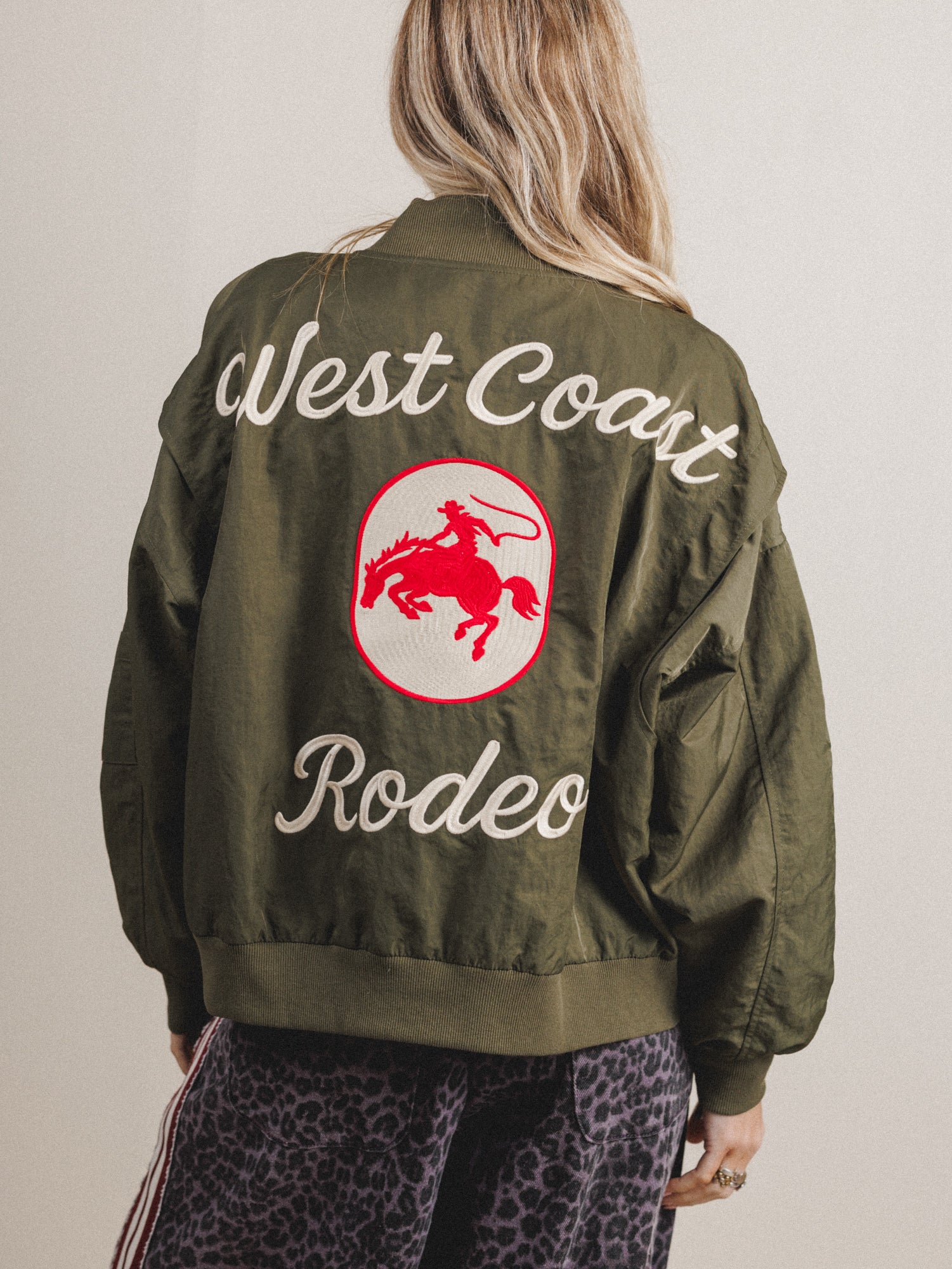 West Coast Rhode Bomber Jacket - Army Green - Image 2
