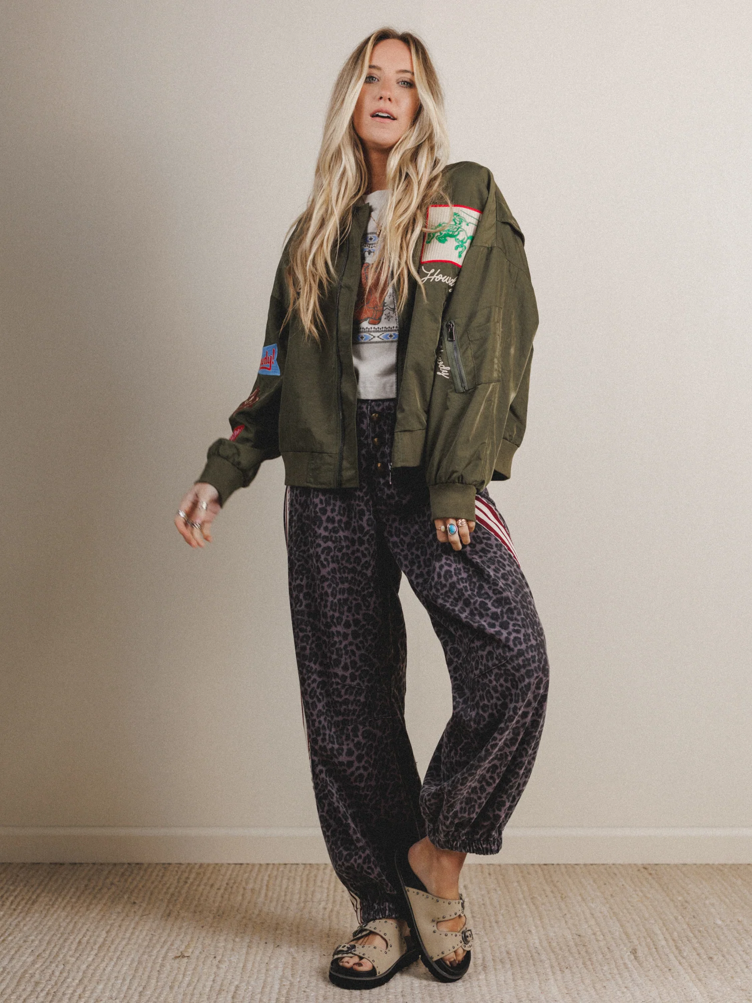 West Coast Rhode Bomber Jacket - Army Green - Image 7