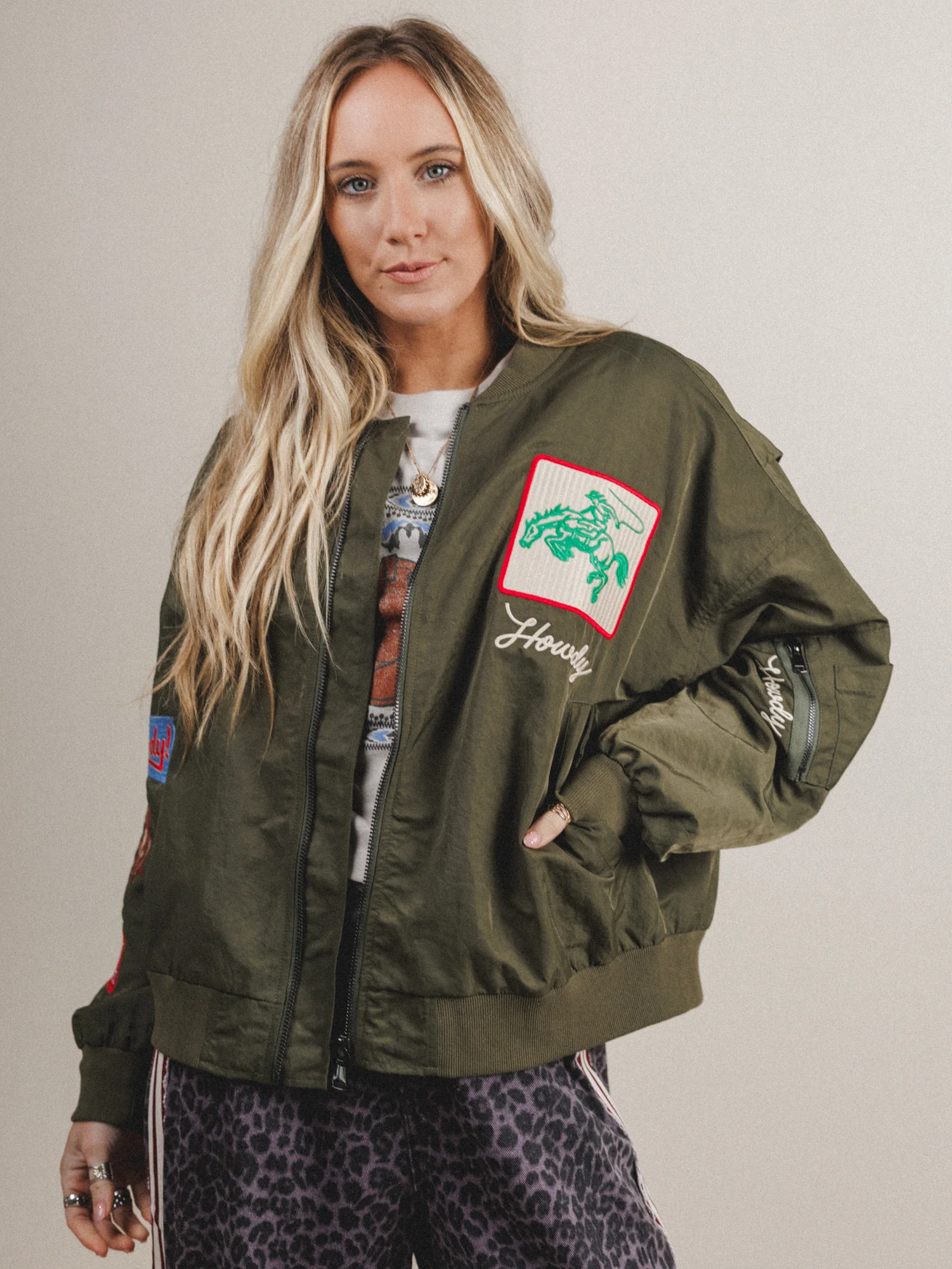 West Coast Rhode Bomber Jacket - Army Green