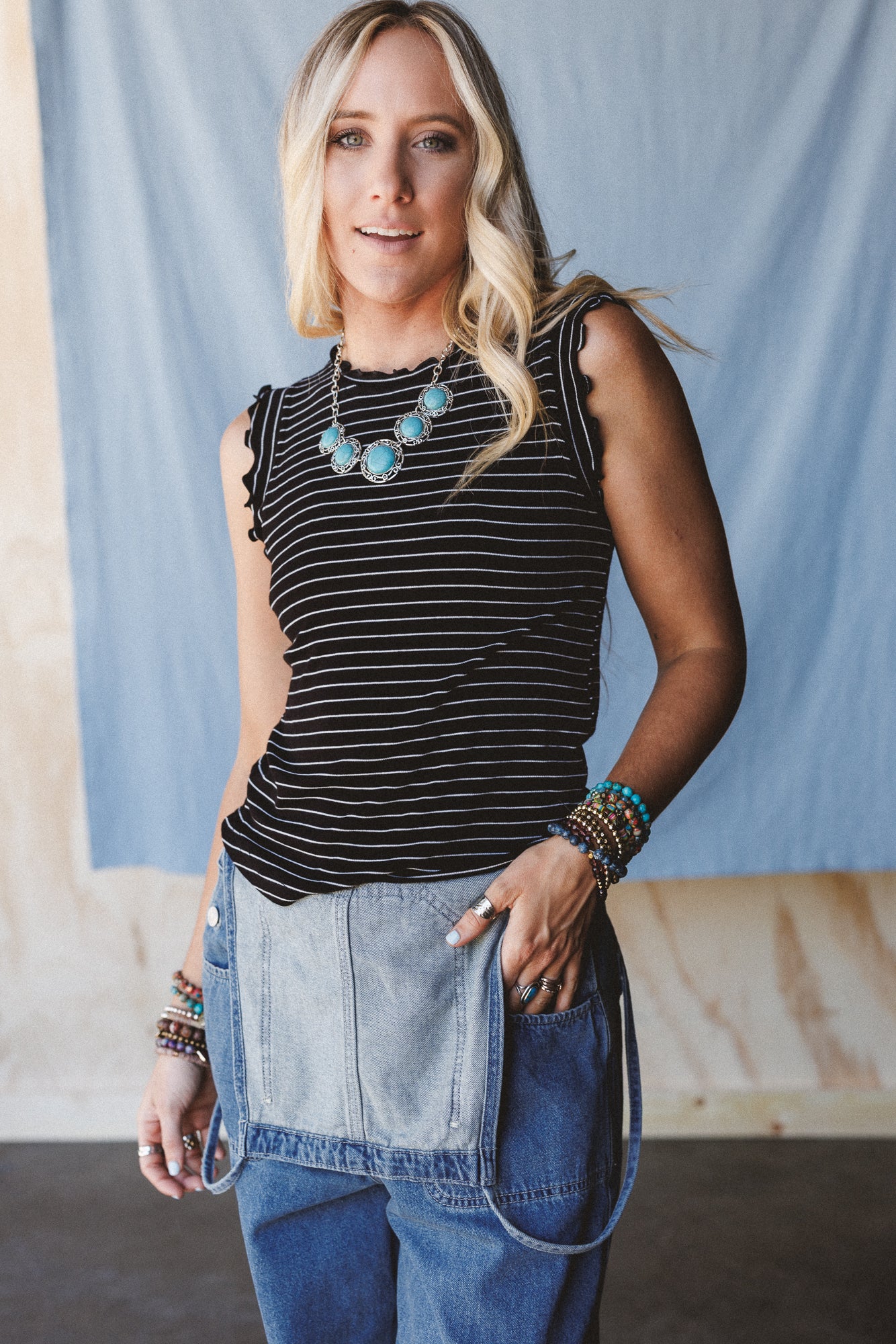Western Moon Necklace - Turquoise - Image 4