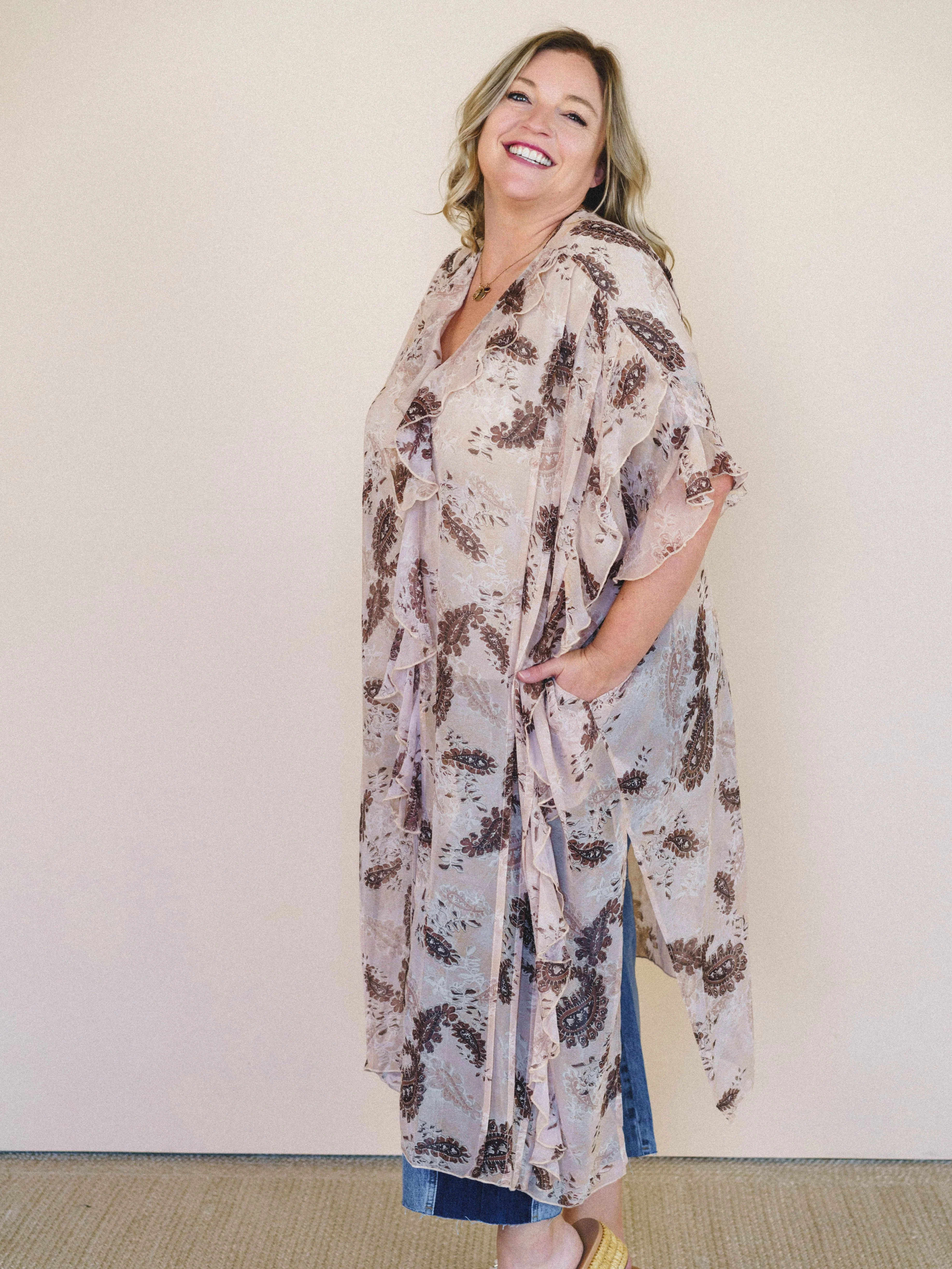 Western Sun Kimono - Beige - Image 2