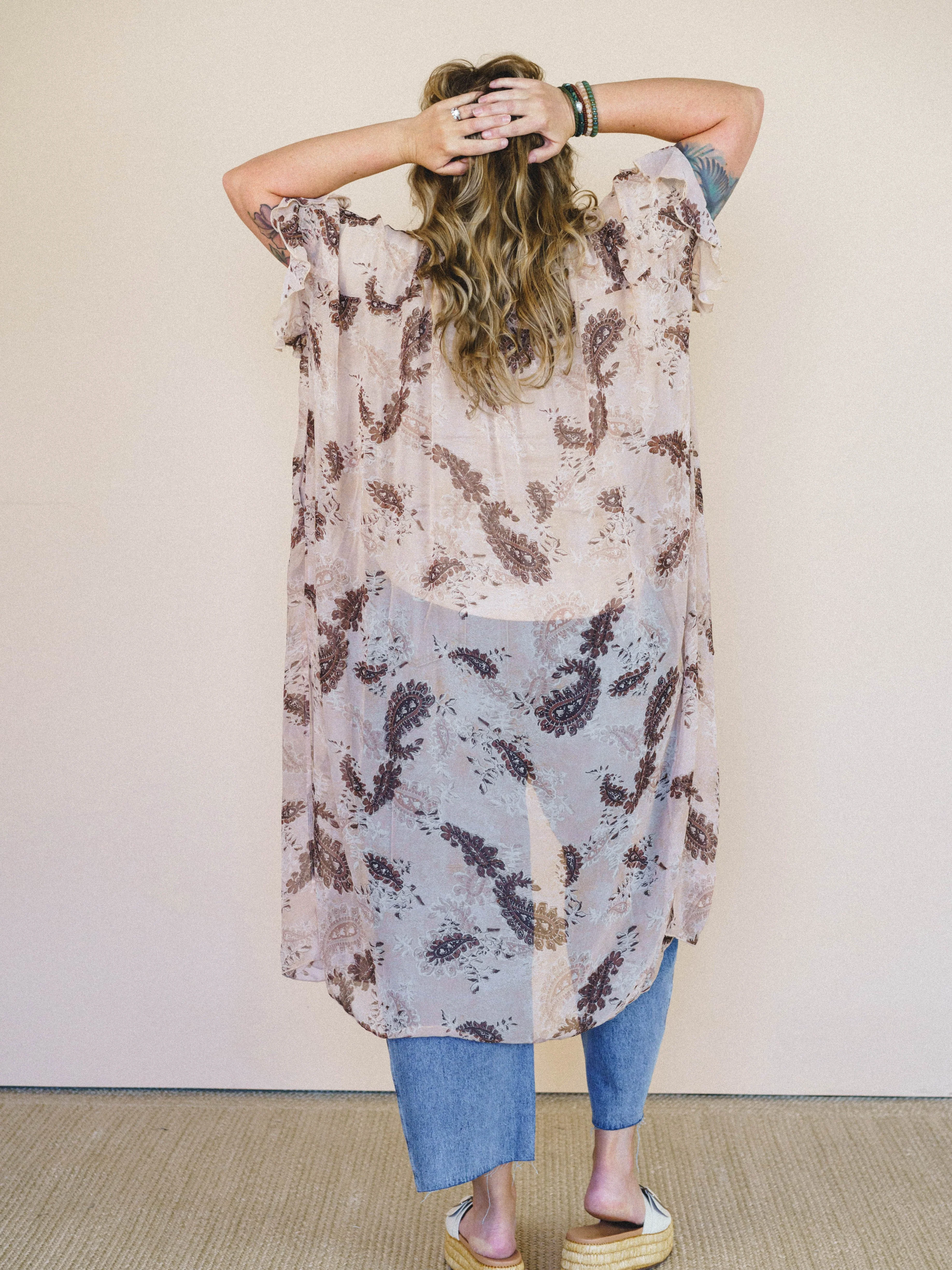 Western Sun Kimono - Beige - Image 3