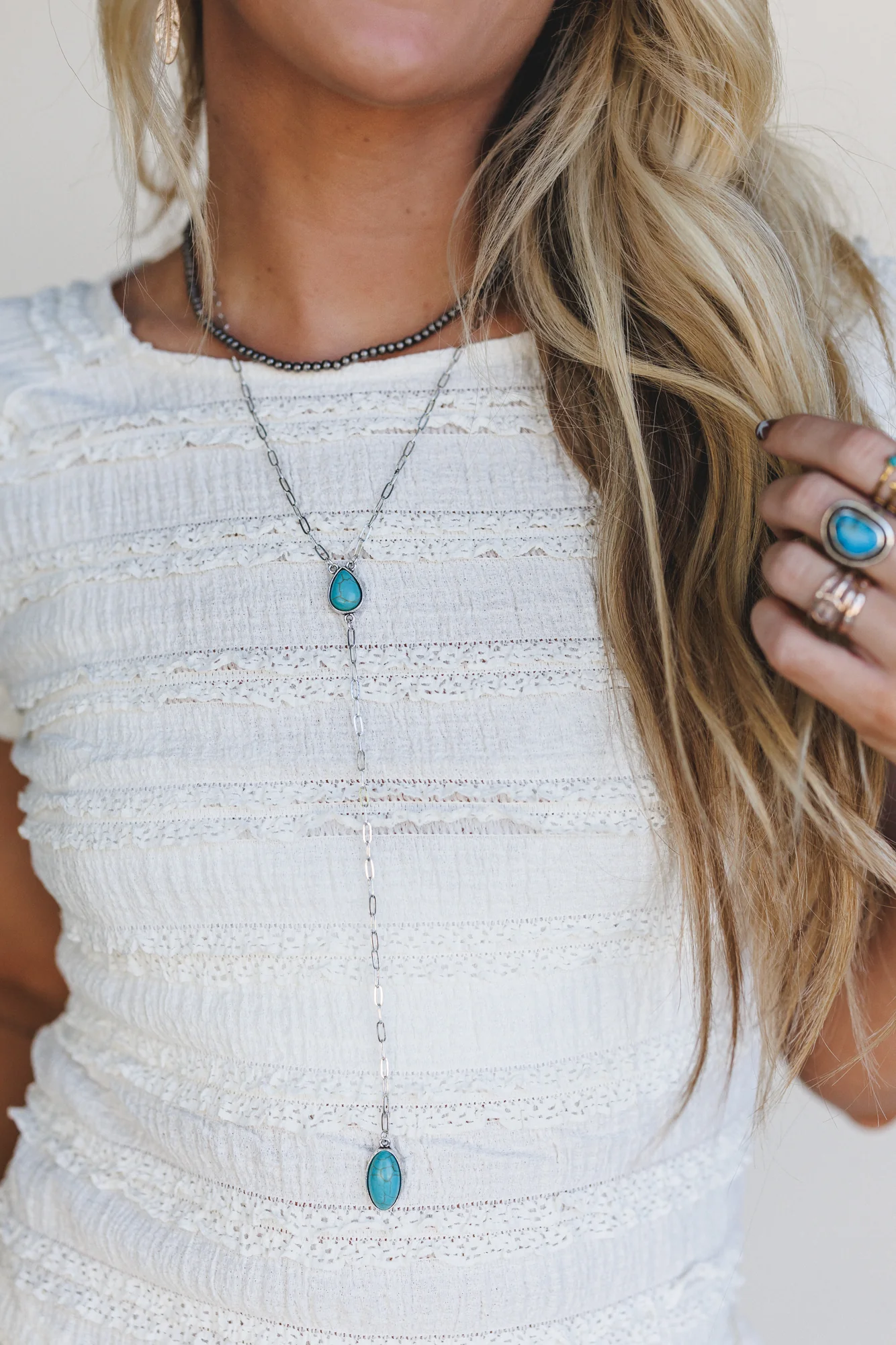 Western Sunset Necklace - Turquoise - Image 2