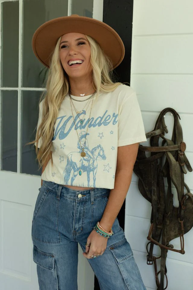 Western Wanderlust Graphic Tee - Ivory - Image 8