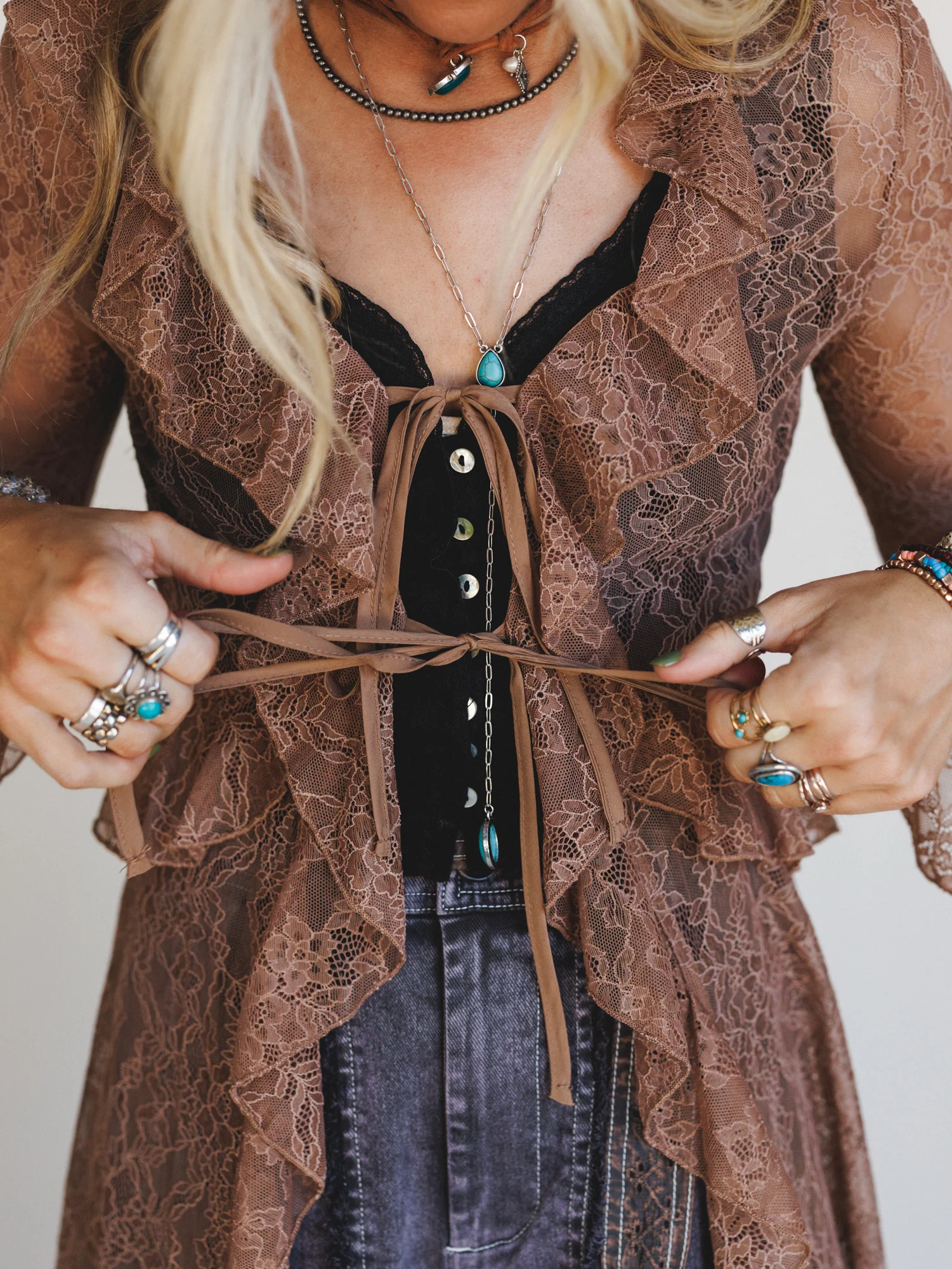 Western Winds Long Sleeve Duster - Mocha - Image 5