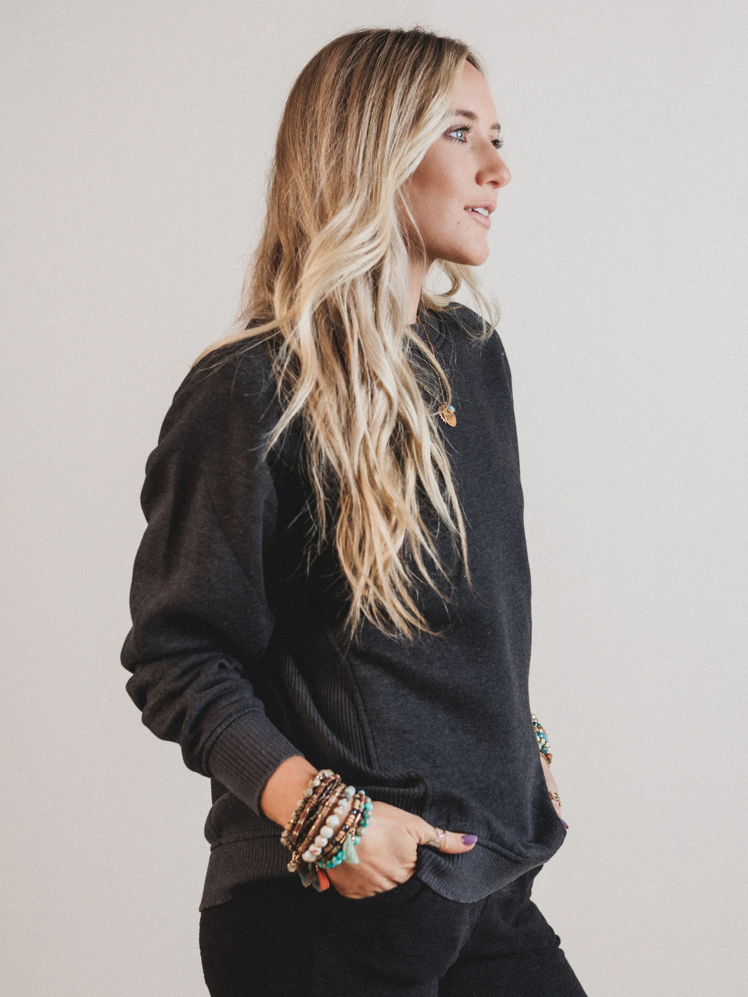 Whispering Pines Sweatshirt  - Black - Image 2