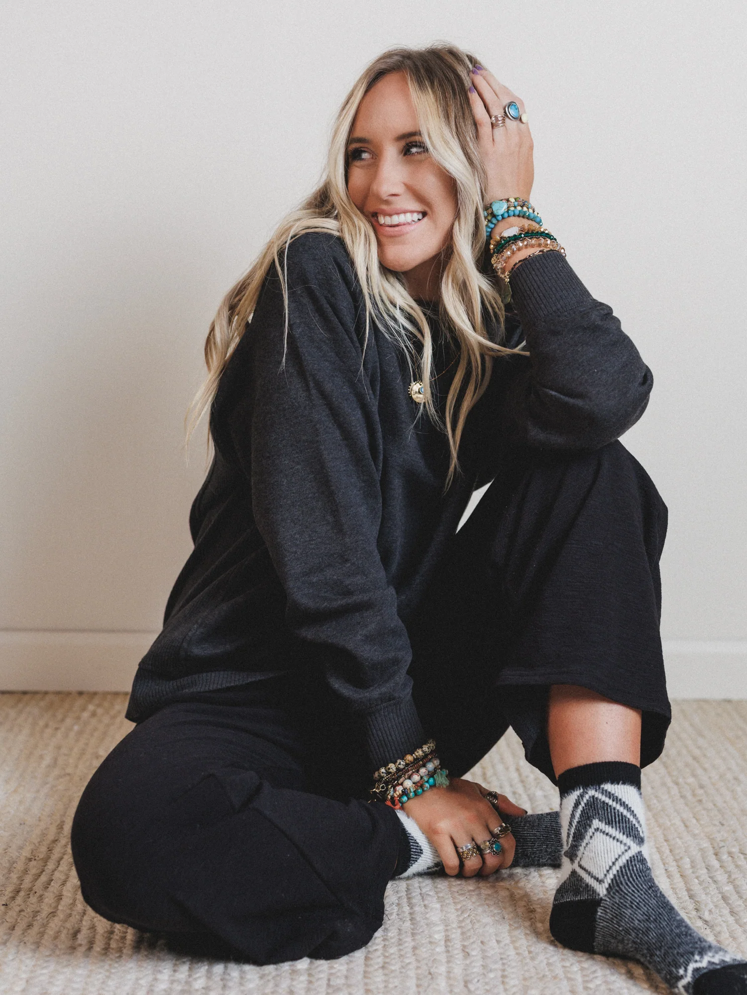 Whispering Pines Sweatshirt  - Black - Image 5