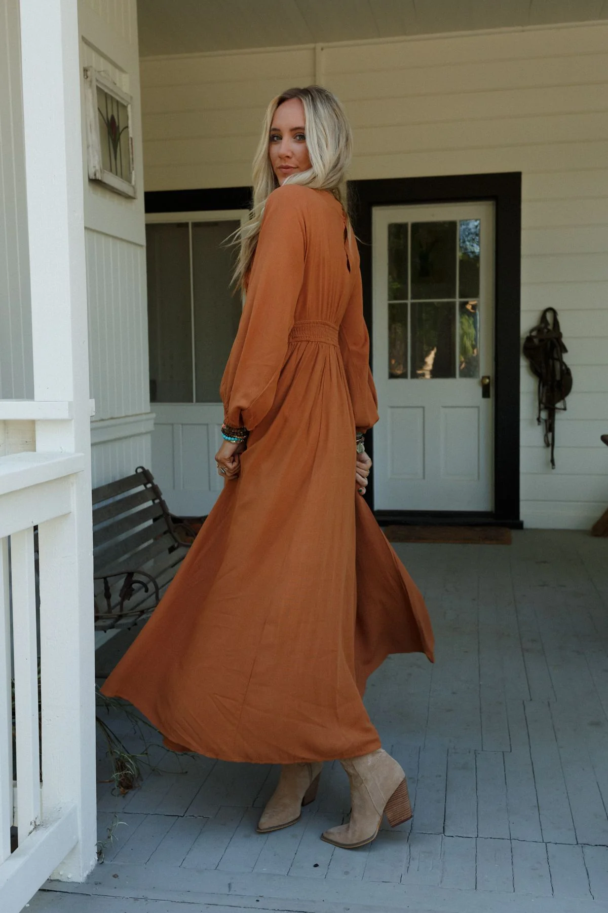 Wila Maxi Dress - Camel - Image 2