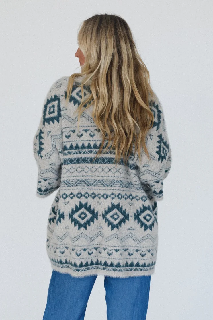 Wild Mesa Cardigan - Teal - Image 2