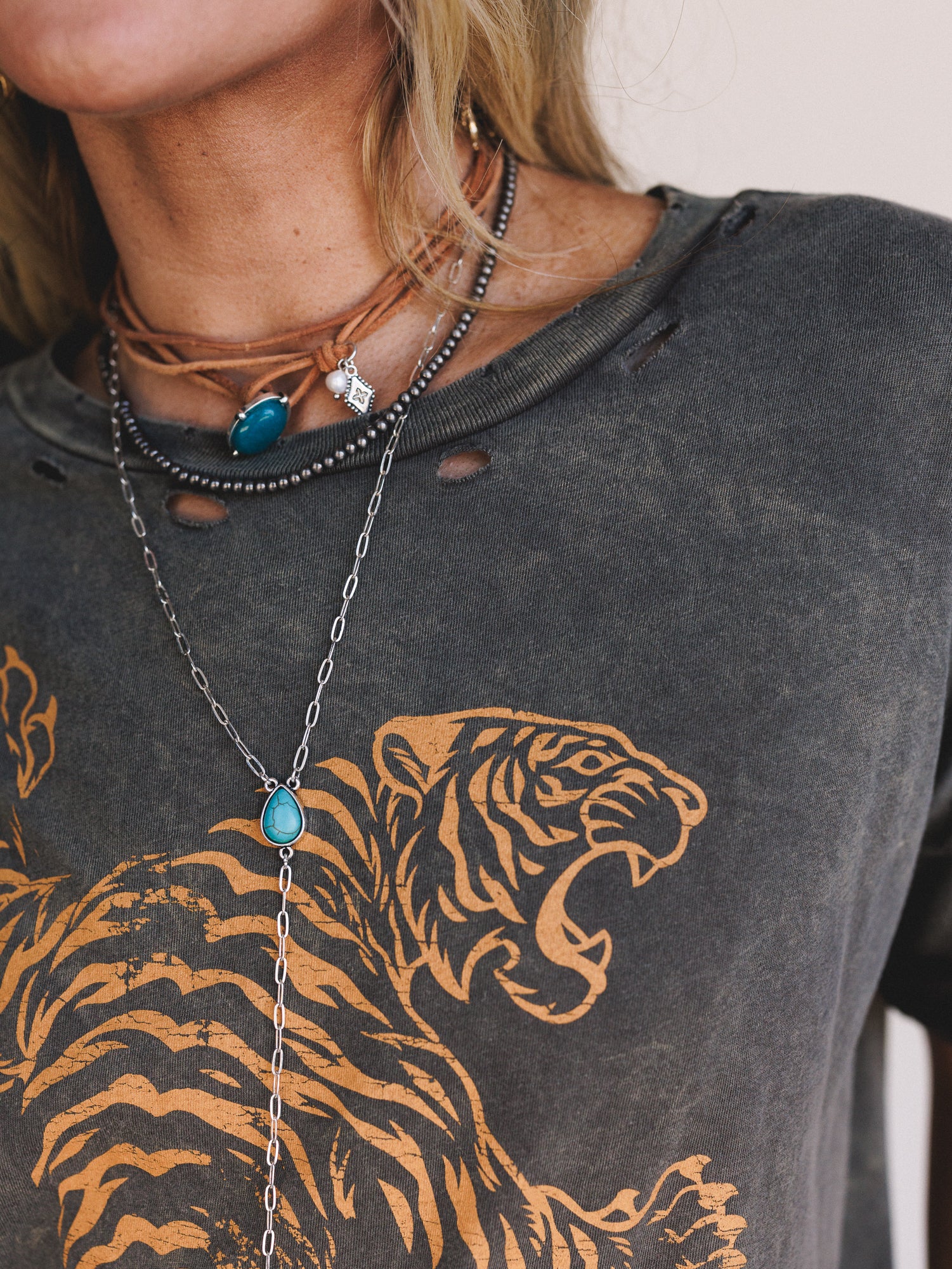 Wild Moves Tiger Graphic Tee - Charcoal - Image 3