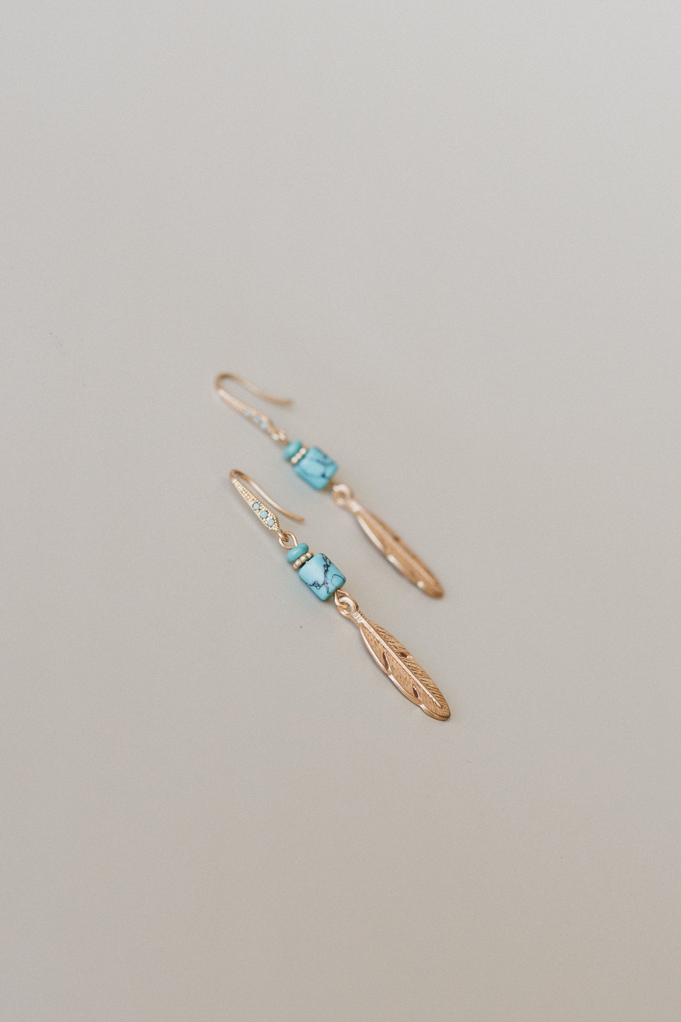 Wild Plume Earrings - Turquoise - Image 2