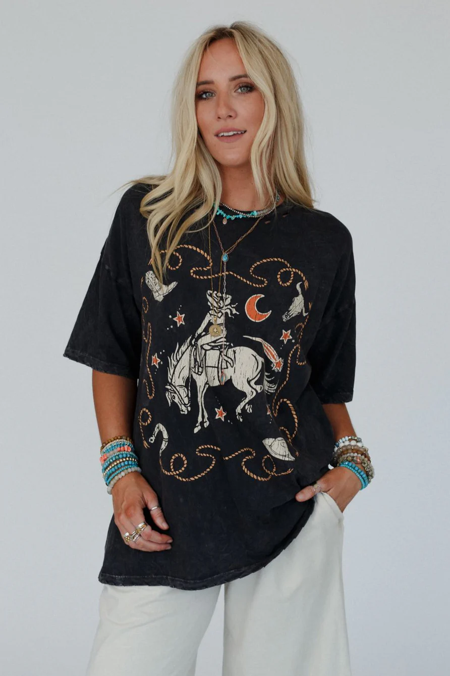 Wild Ride Graphic Tee - Charcoal - Image 4