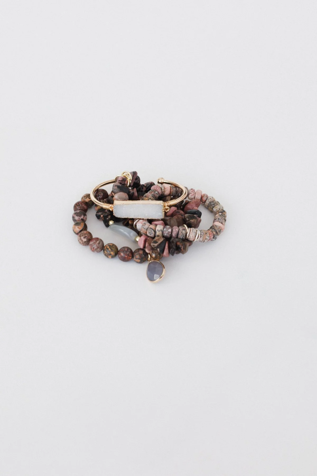 Wild Rose Bracelet Set - Pink - Image 2