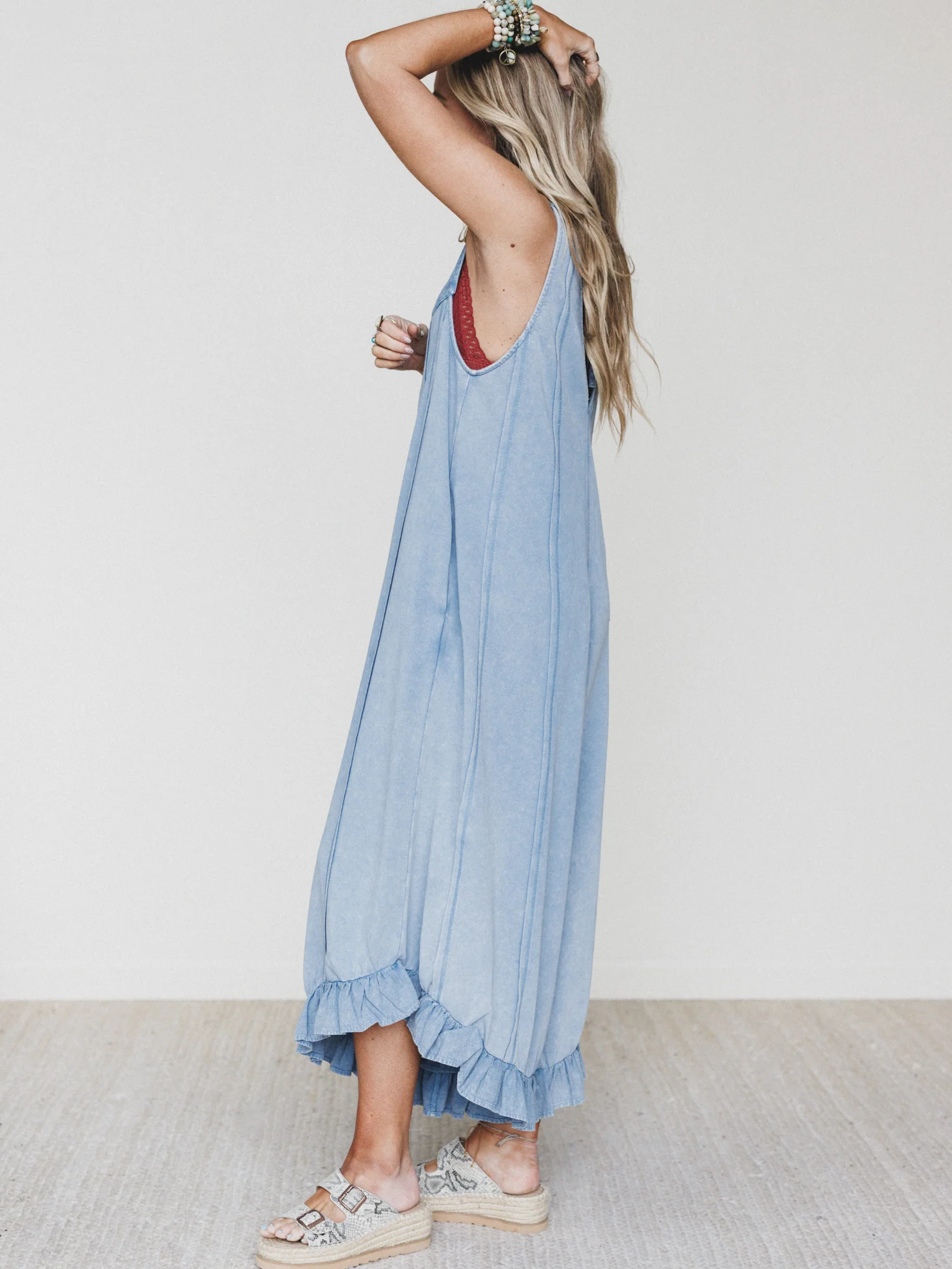 Wild Sun Jumpsuit - Dusty Blue - Image 2