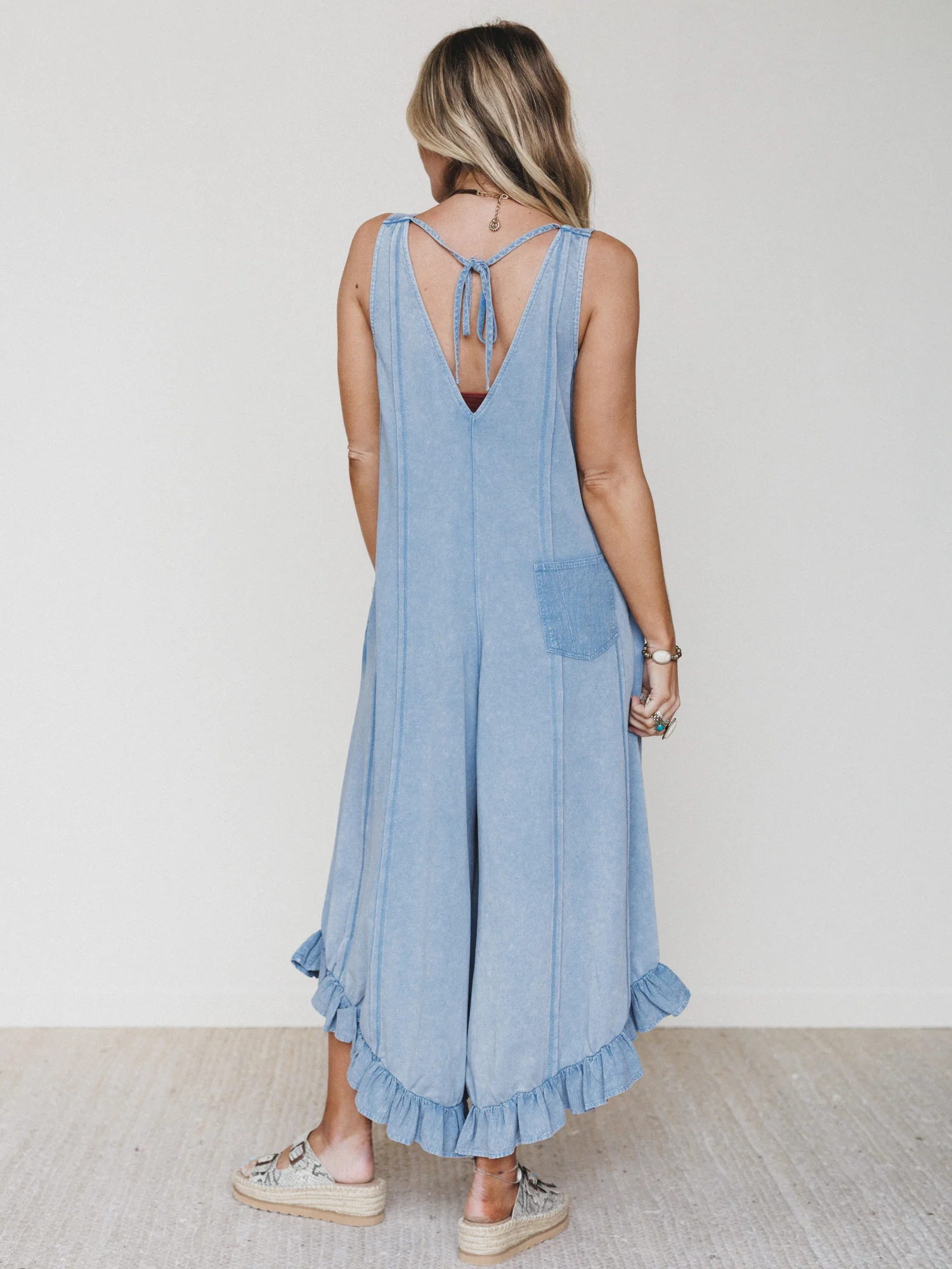 Wild Sun Jumpsuit - Dusty Blue - Image 5