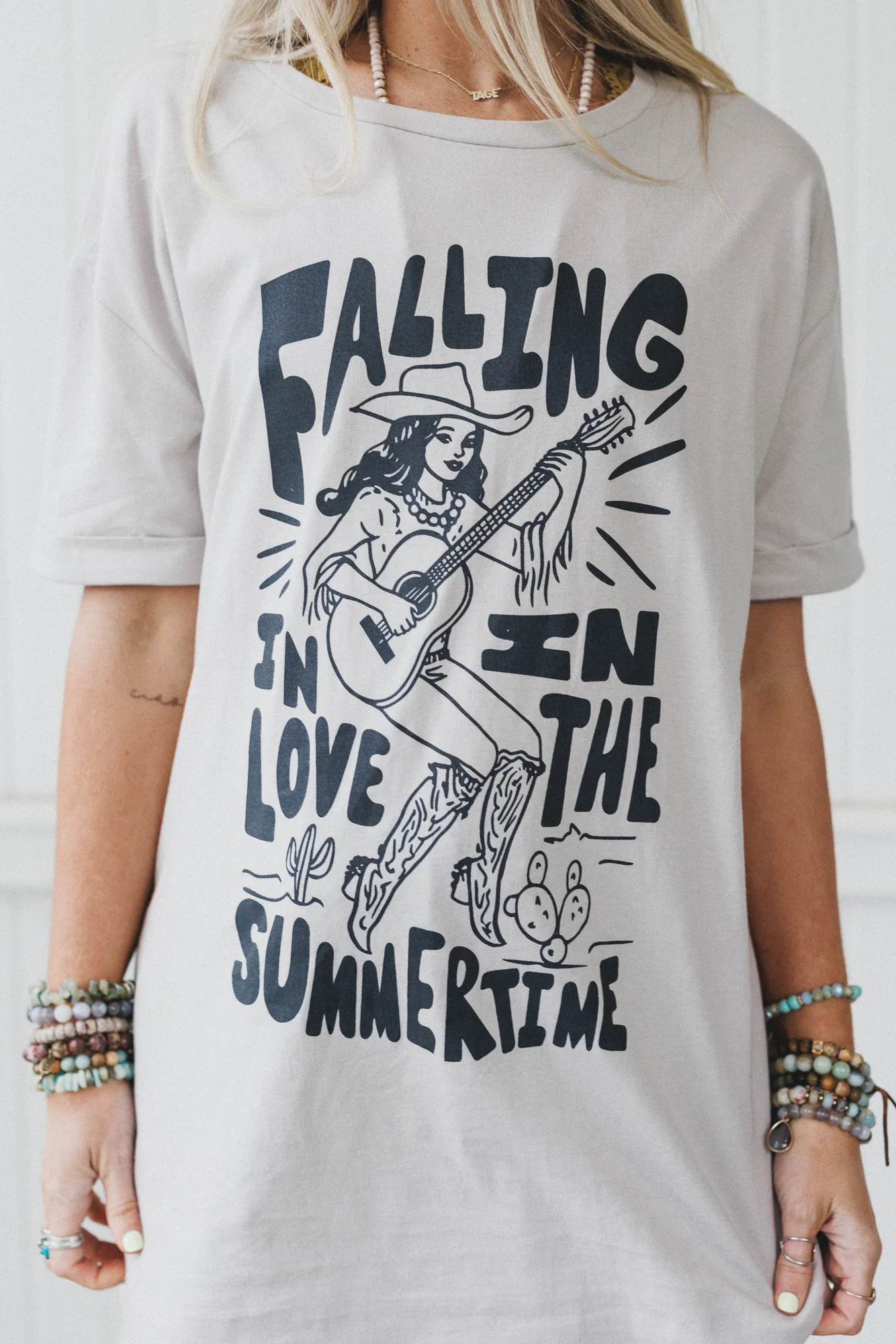 Wild West Love Graphic Tee - Gray - Image 3