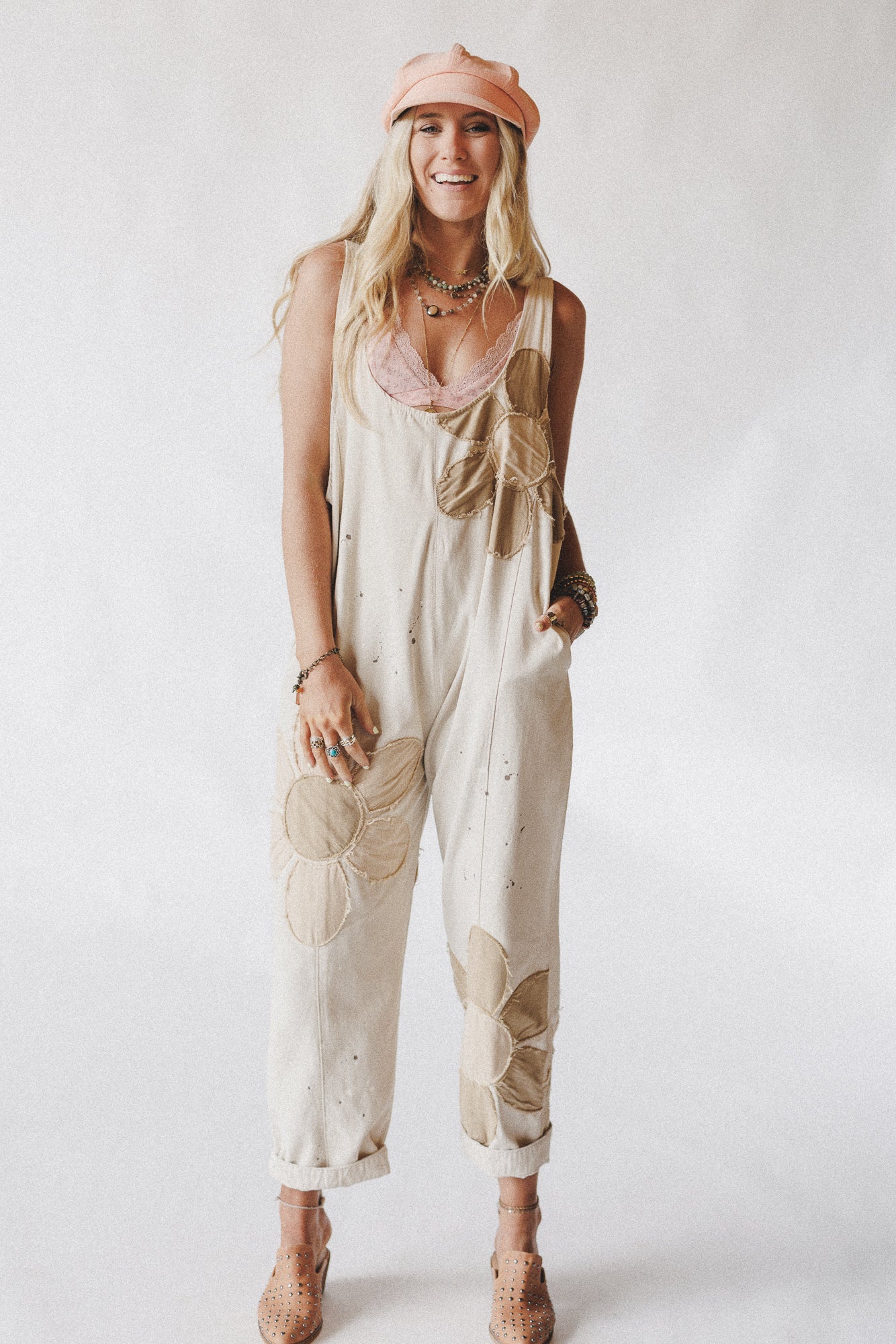 Wild Wish Patchwork Jumpsuit - Natural - Image 4
