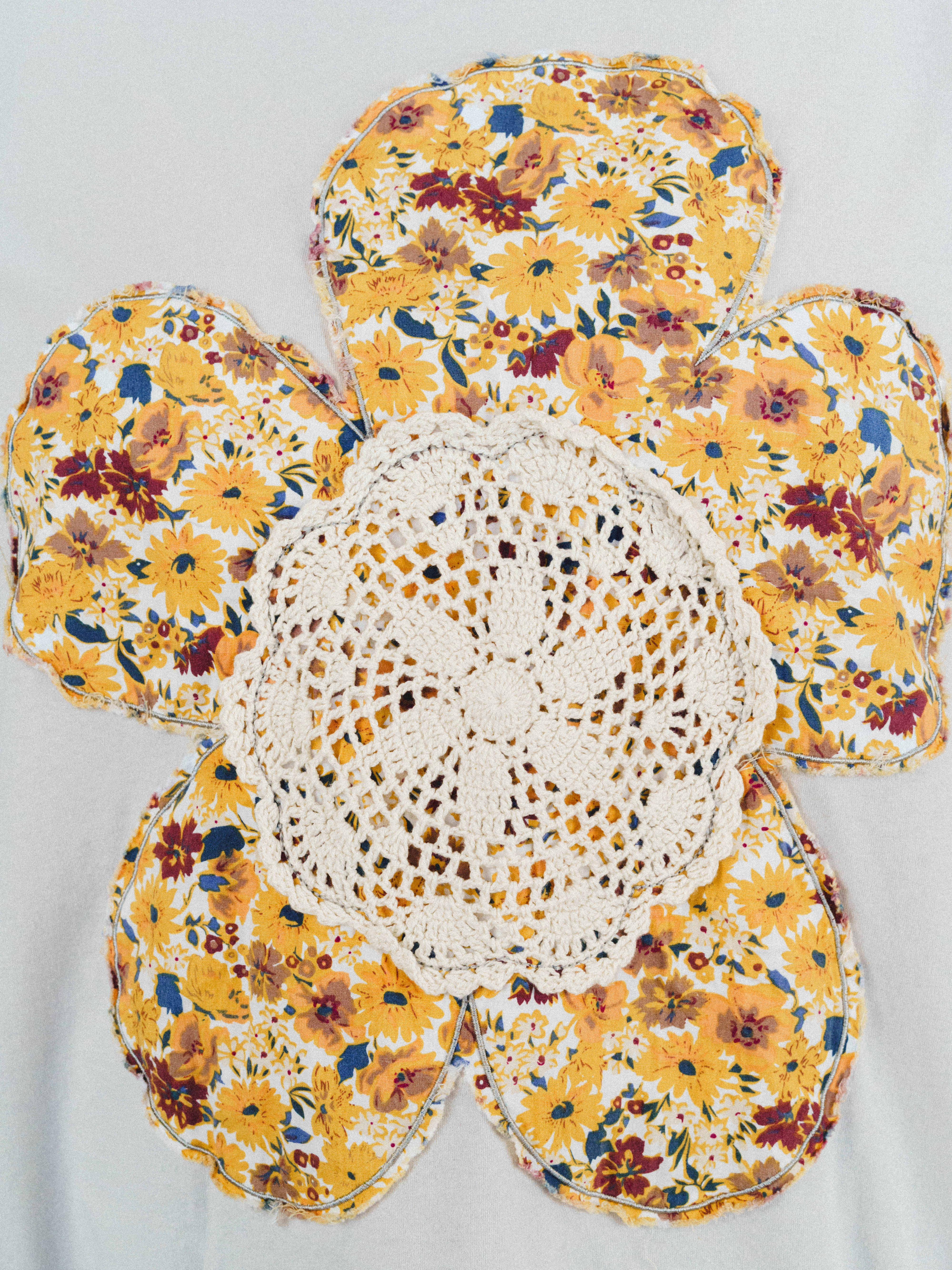 Wildflower Haze Patchwork Top - Khaki - Image 2