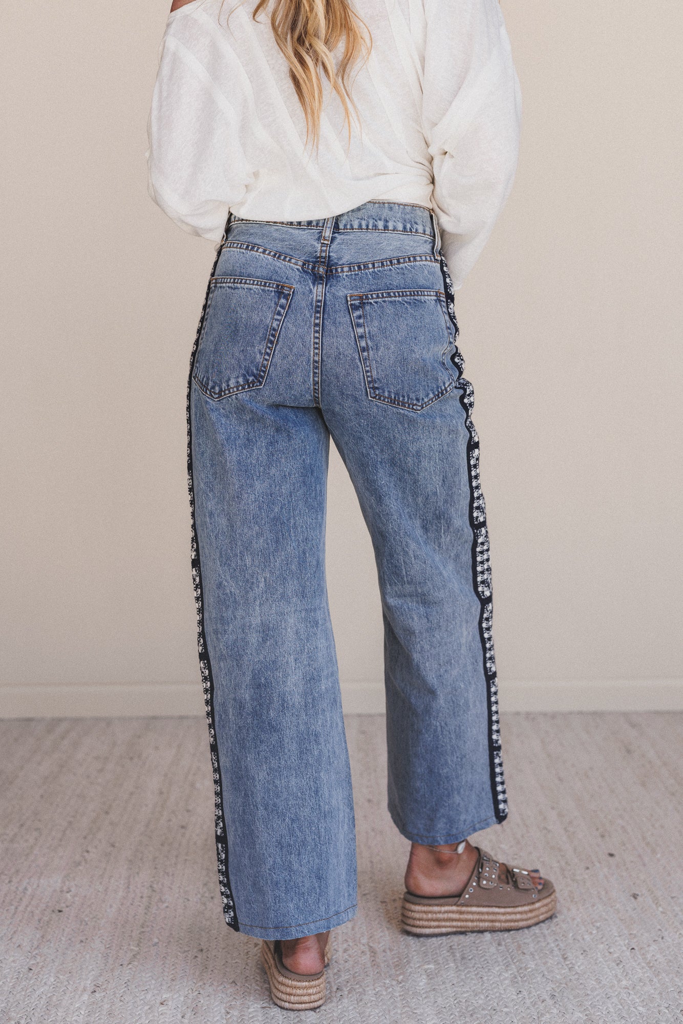 Wildwoven Crochet Jeans - Light Wash - Image 5