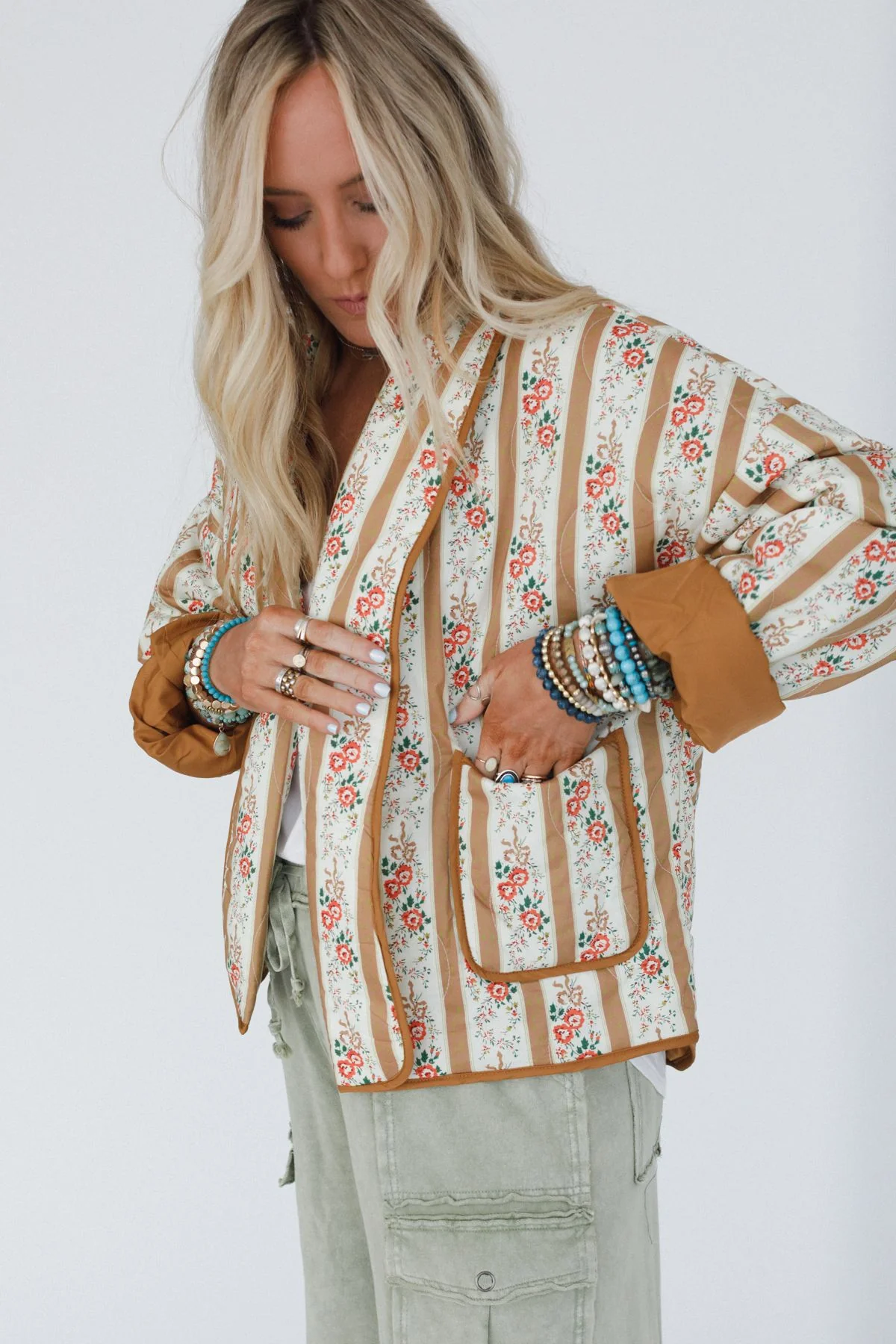 Willow Creek Quilted Jacket - Camel - Image 6