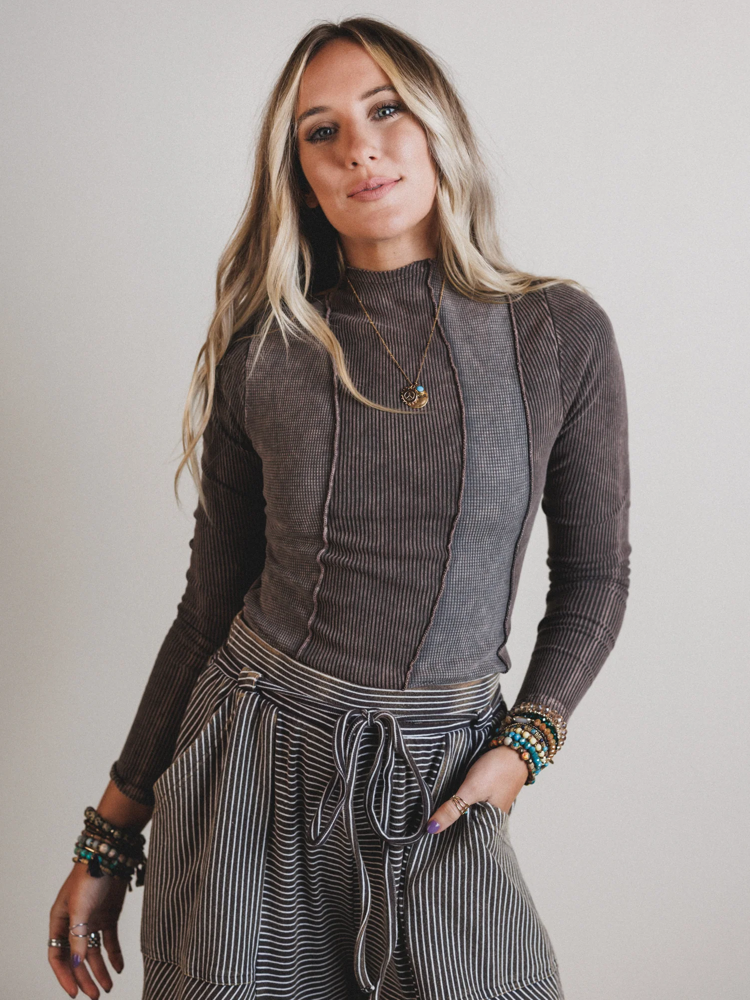 Willow Winds Long Sleeve Top - Ash Oak - Image 2