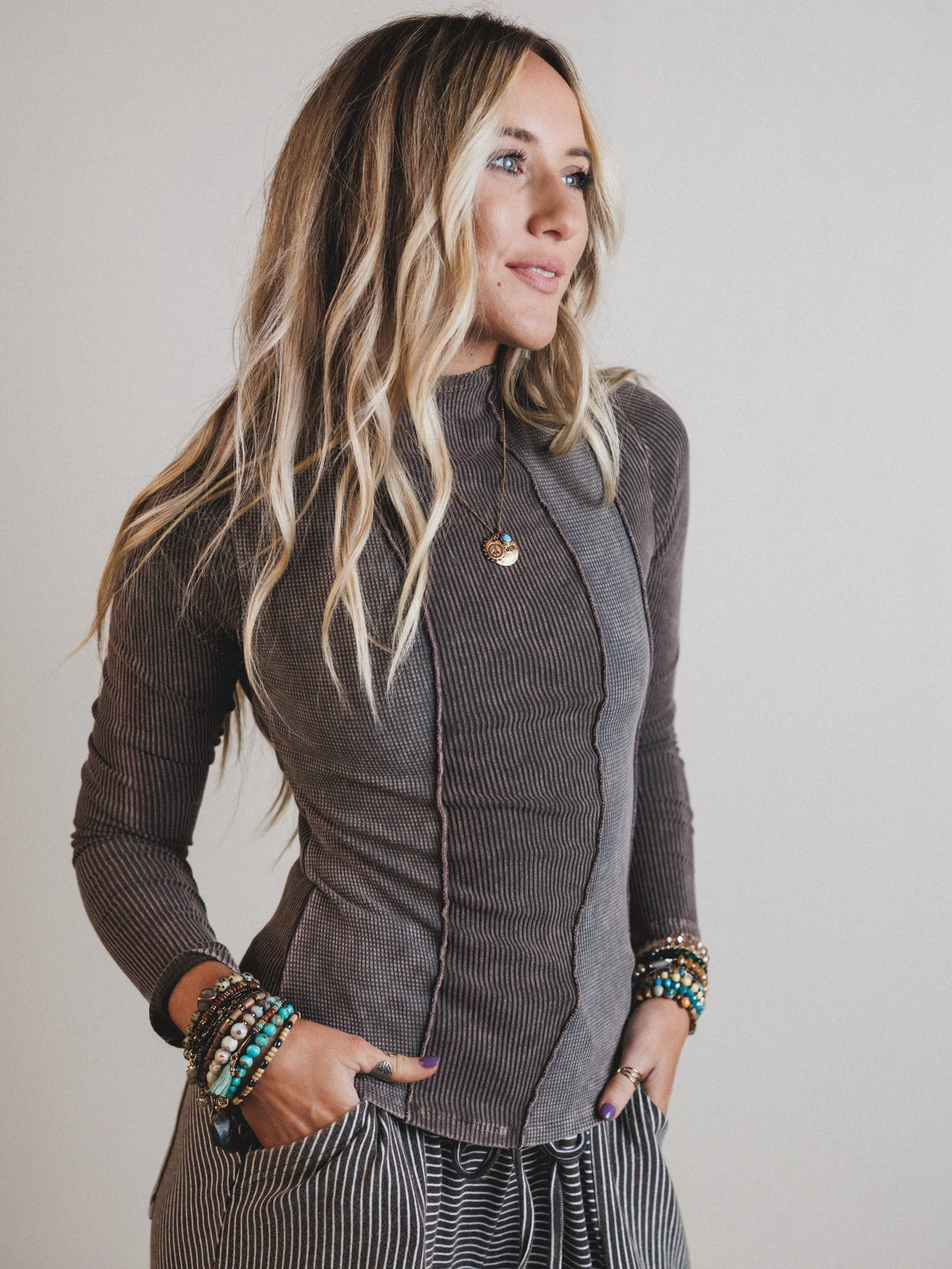Willow Winds Long Sleeve Top - Ash Oak - Image 4