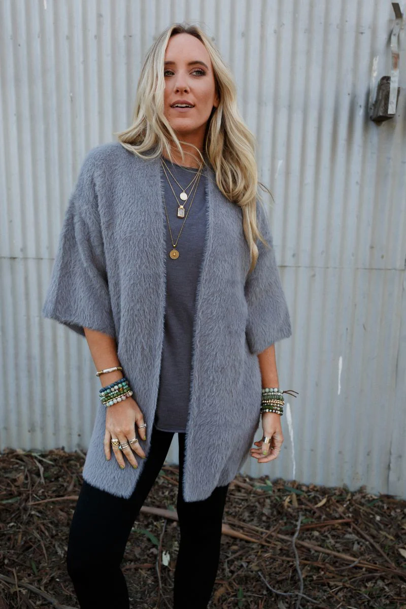 Winter Bliss Cardigan - Gray - Image 2