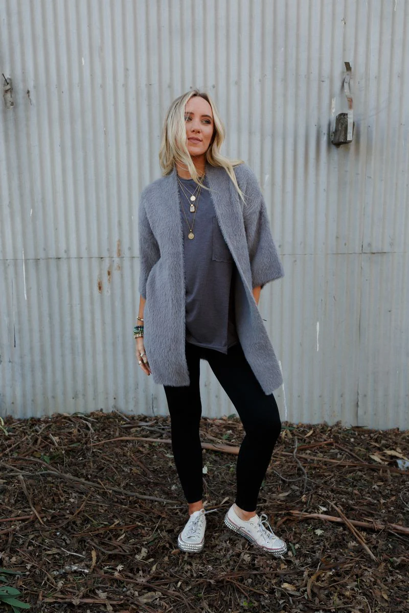 Winter Bliss Cardigan - Gray - Image 4