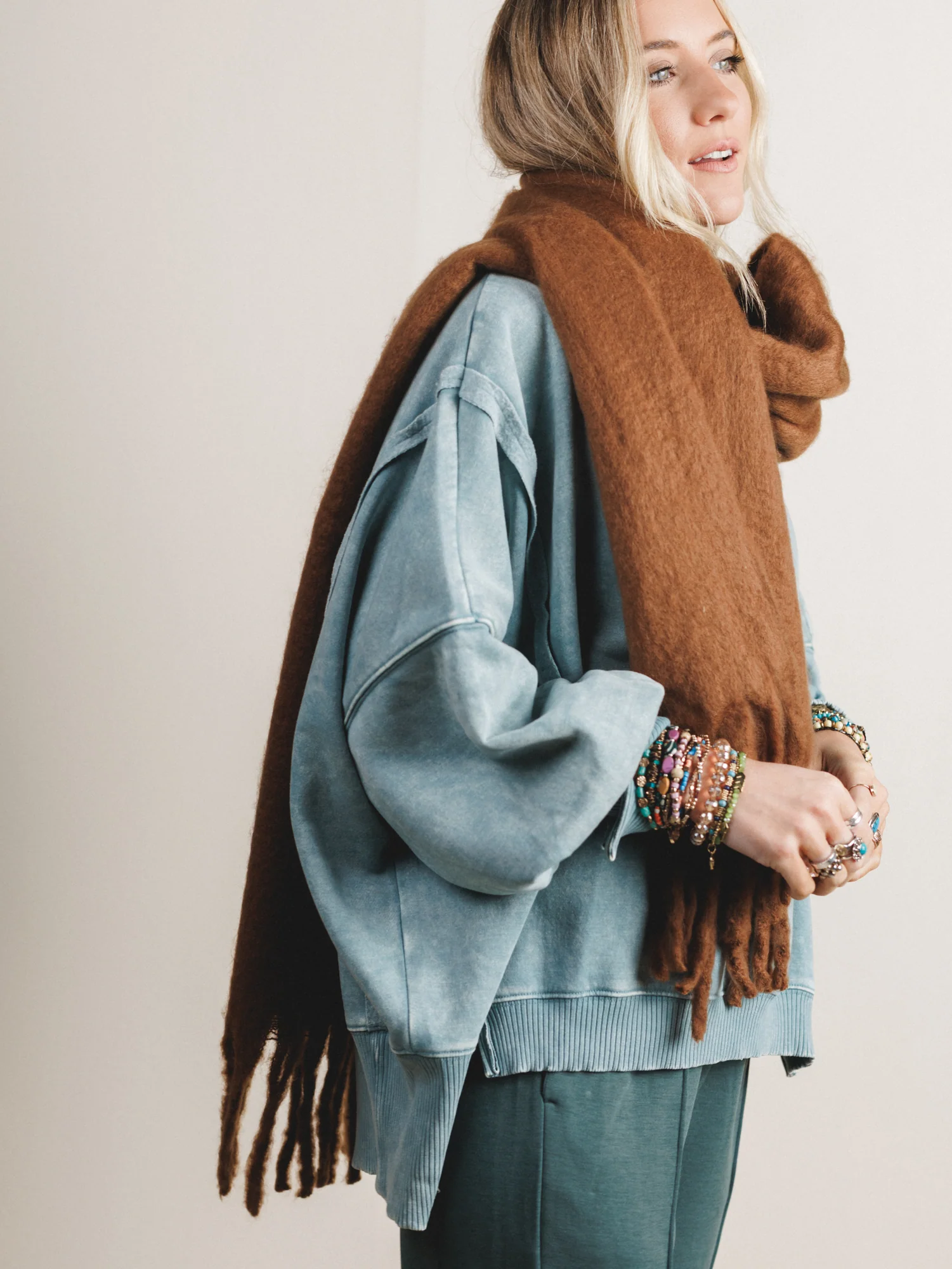 Winter Trails Scarf - Brown - Image 4