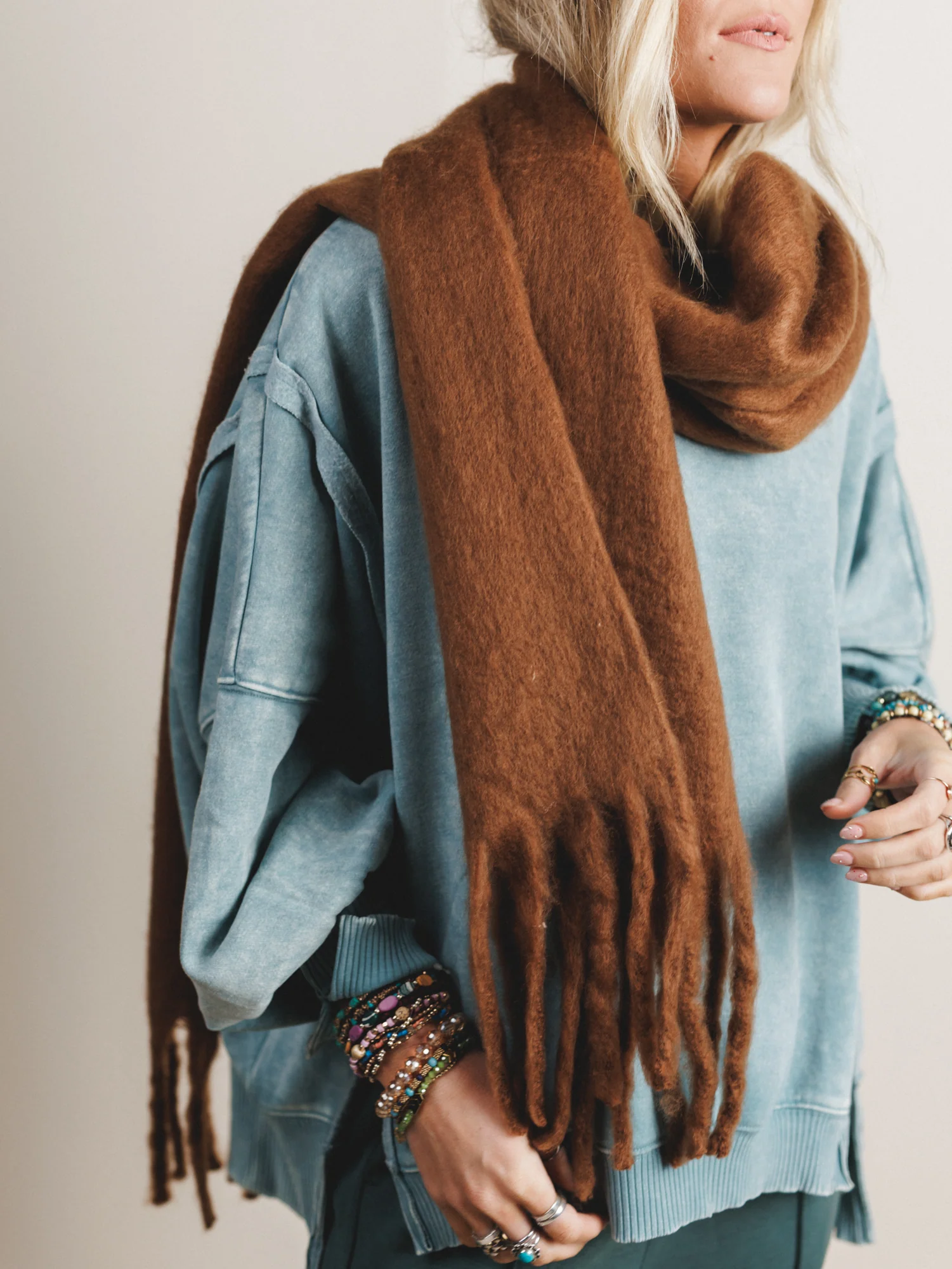 Winter Trails Scarf - Brown
