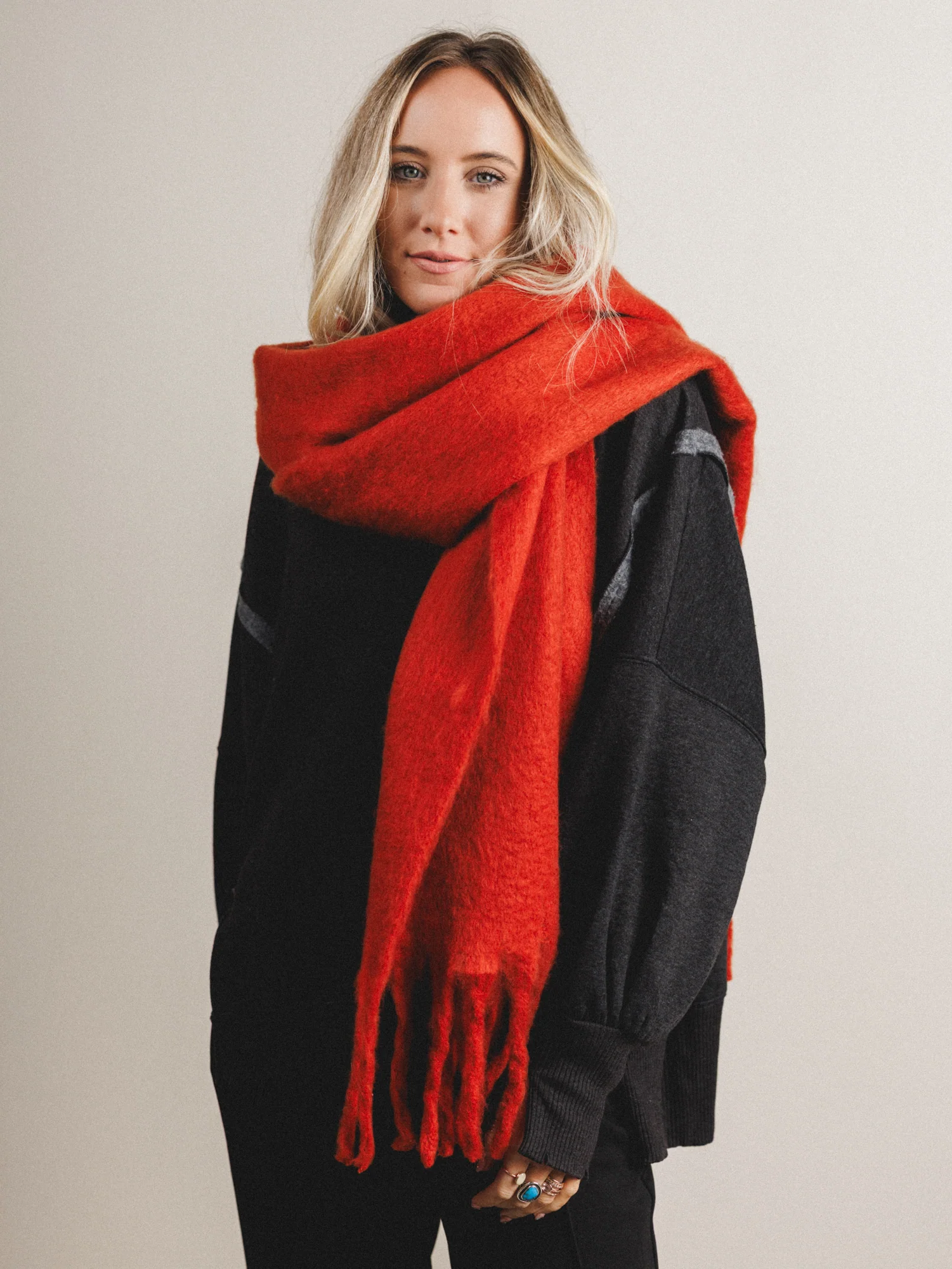 Winter Trails Scarf - Rust